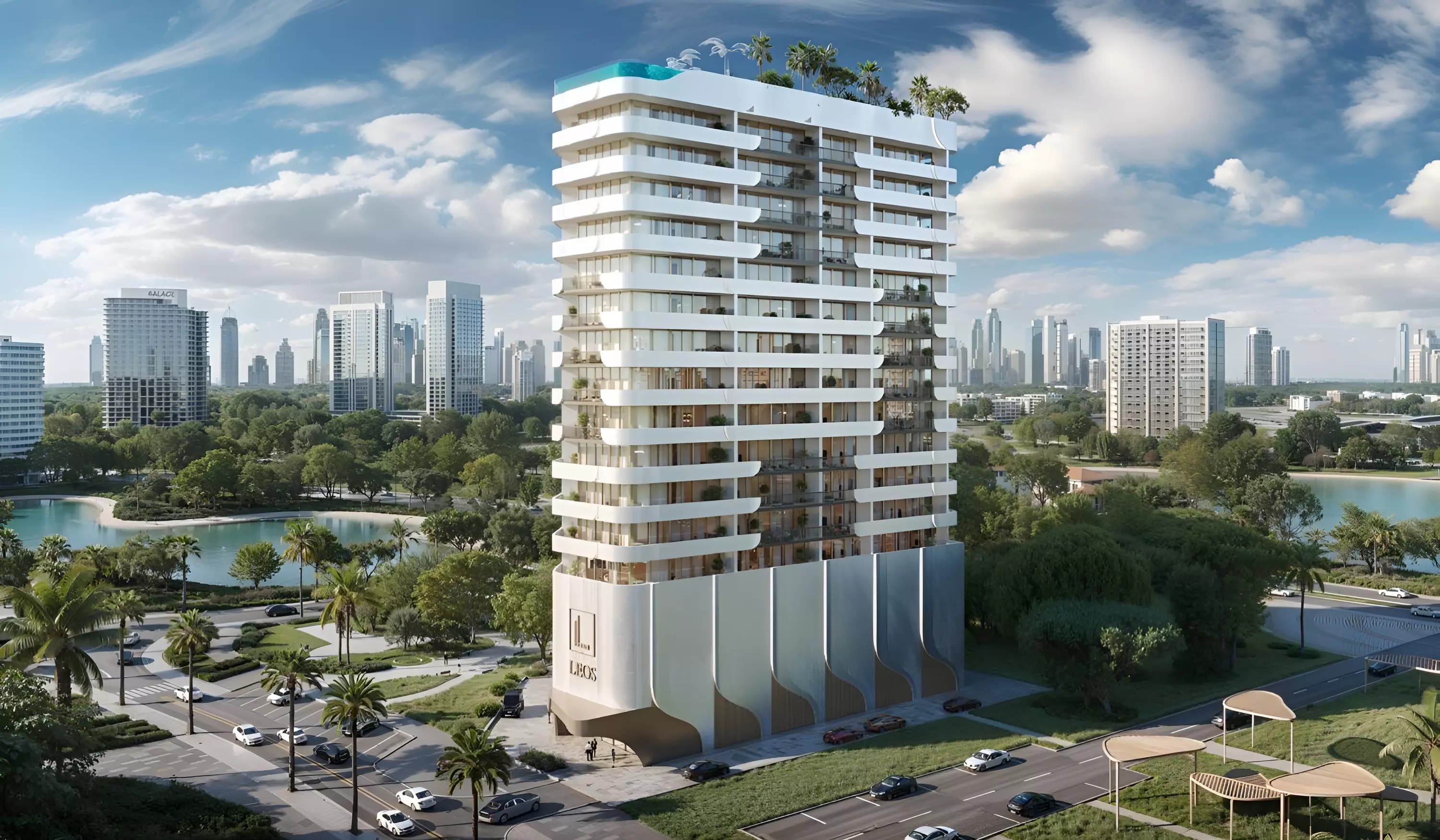 Impressie van Weybridge Gardens Phase 5 By Leos Developments, appartementen van LEOS International in Dubai Land Residence Complex, Dubai