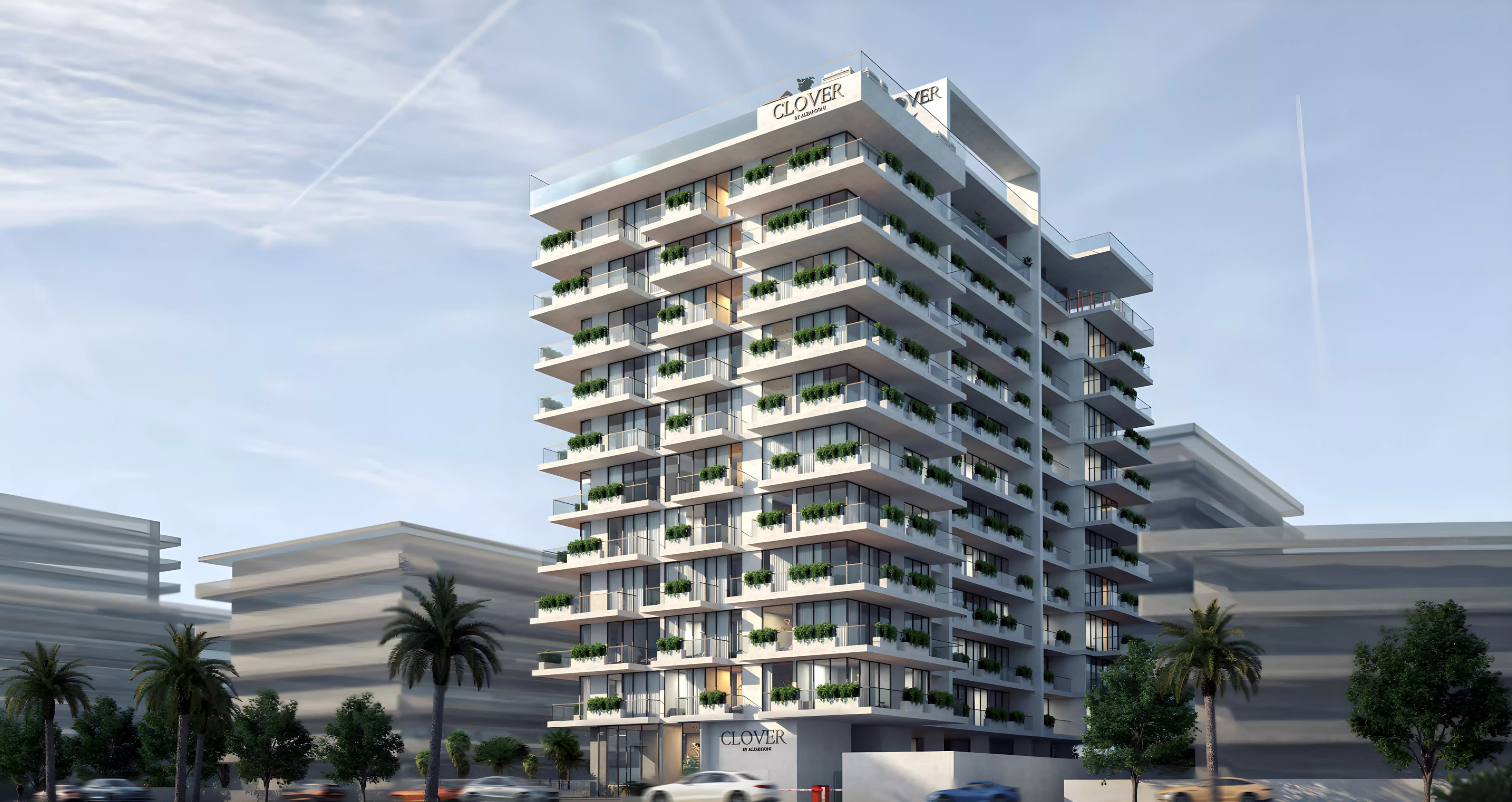 Impressie van Clover Residences, appartementen van R3R Luxe Development in Dubai Land Residence Complex, Dubai