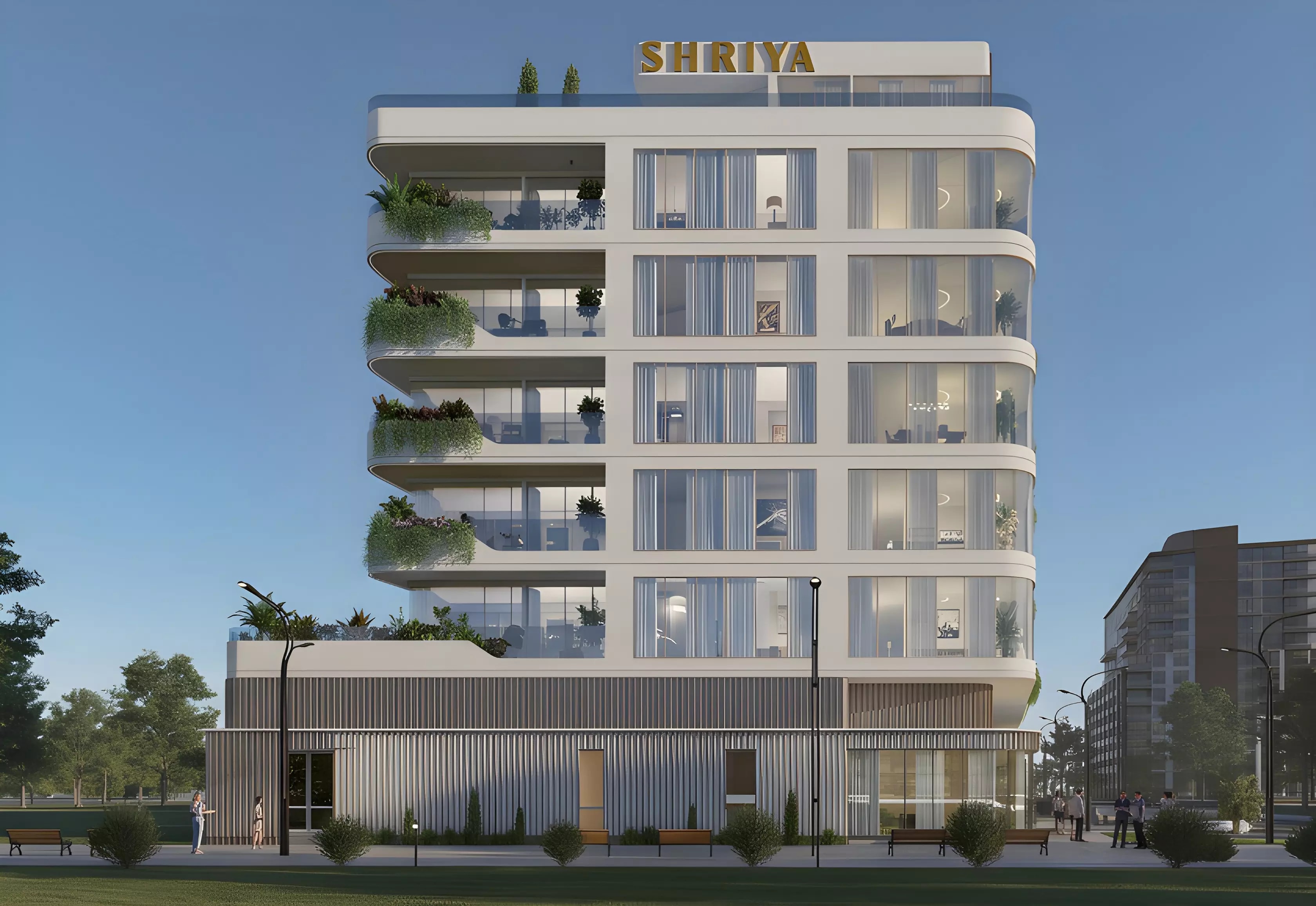 Impressie van Enclave Greens, appartementen van Shriya Properties in Majan, Dubai