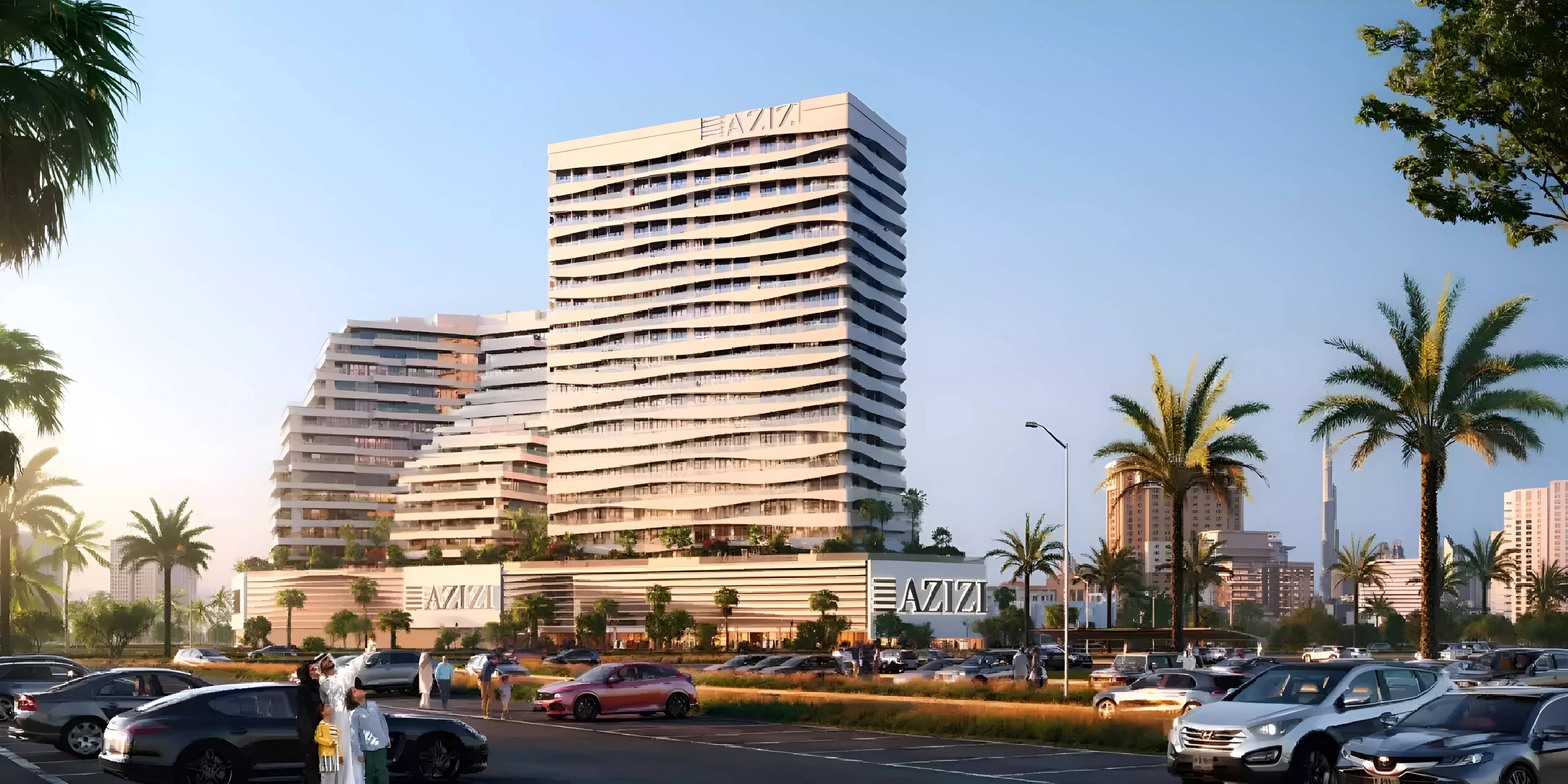 Impressie van Adeba Azizi, appartementen van Azizi Developments in Al Jaddaf, Dubai