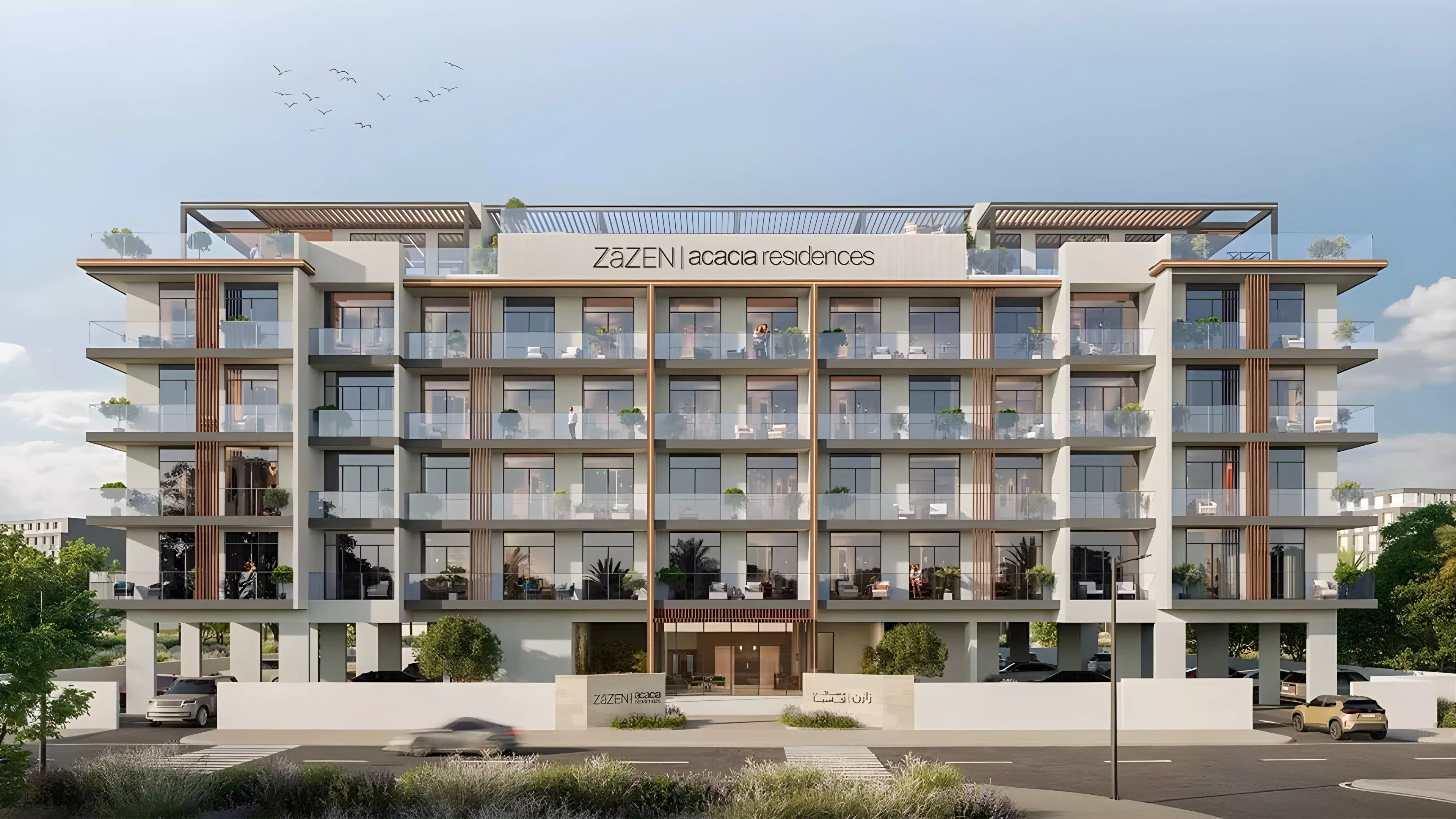 Impressie van Acacia Residences, appartementen van ZāZEN Property Development in Dubai South (Dubai World Central), Dubai