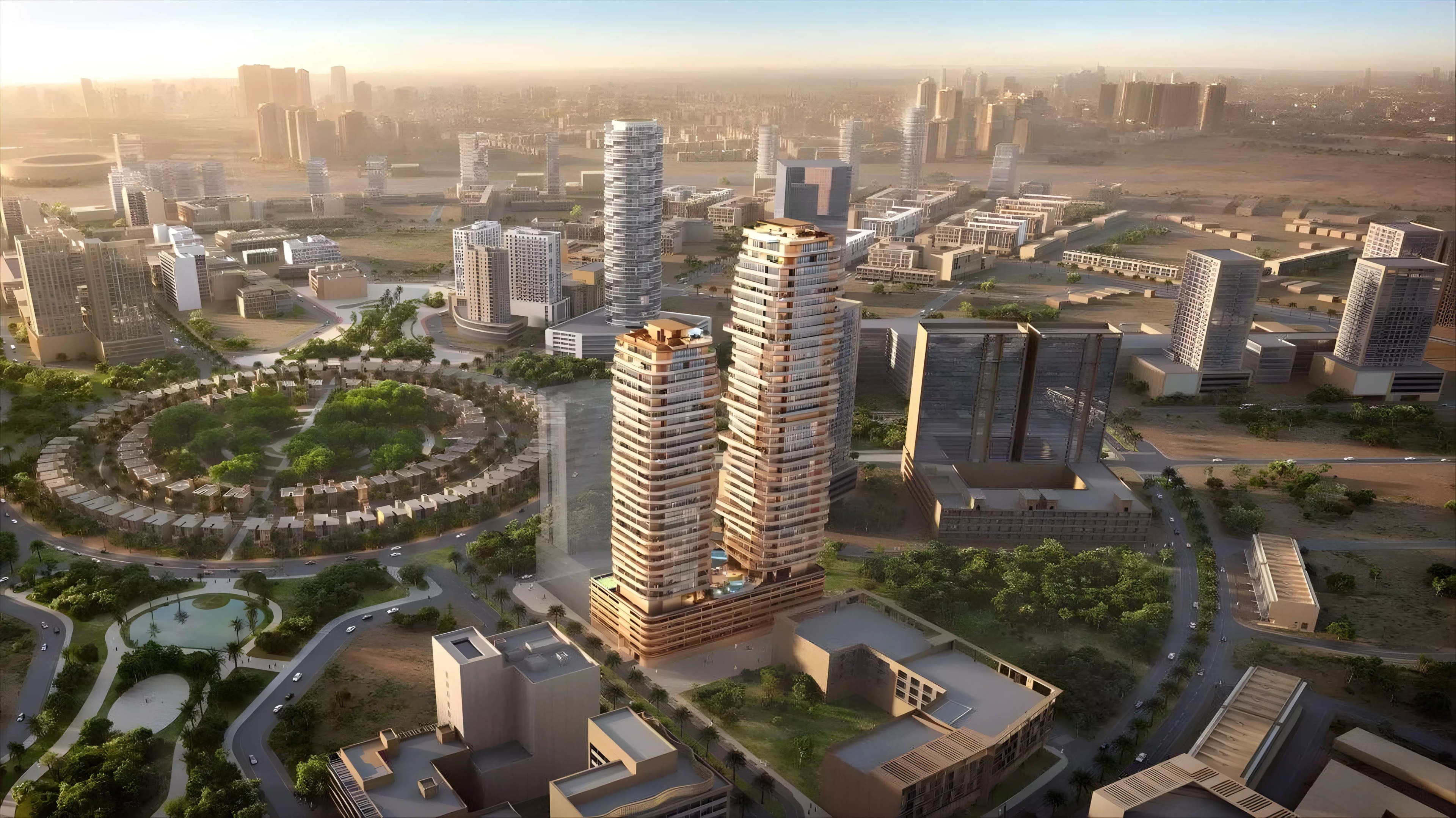 Impressie van Stax Tower, woningen van Pasha One Development in Jumeirah Village Circle, Dubai