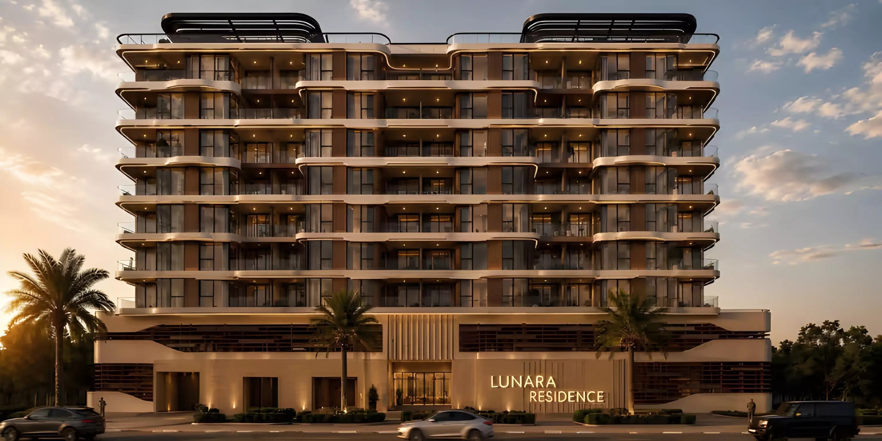 Impressie van Lunara Residence, appartementen van Cavara Developments in Jumeirah Garden City, Dubai