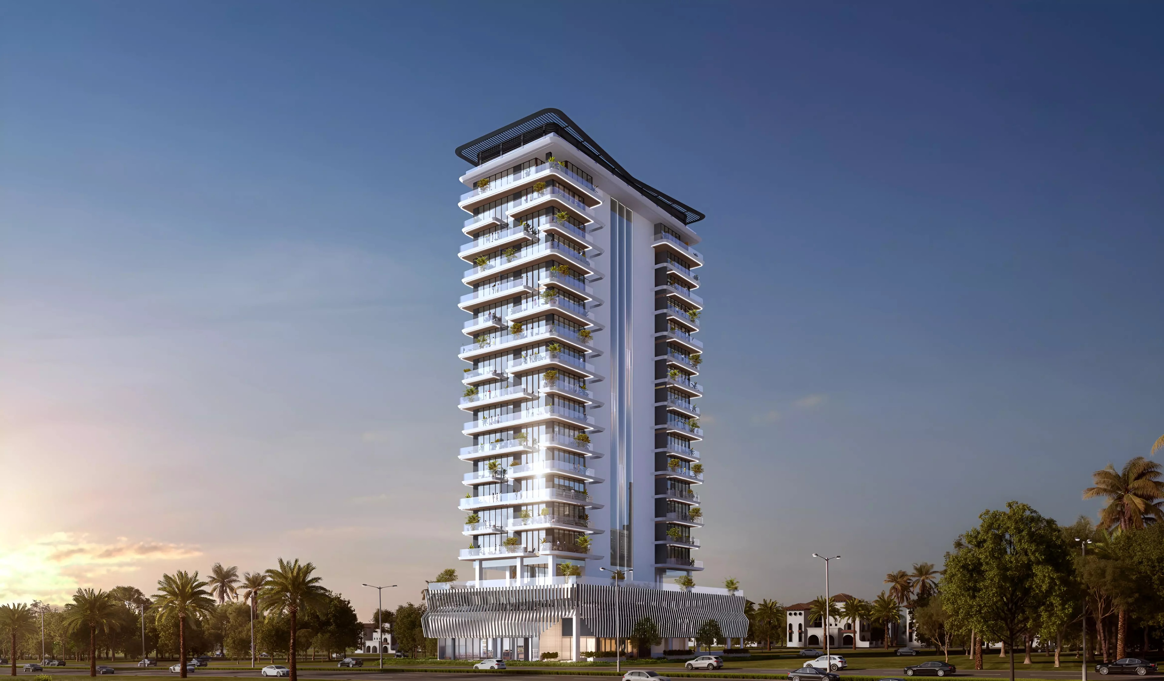 Impressie van Repose Residence, woningen van Saion Development in Al Furjan, Dubai