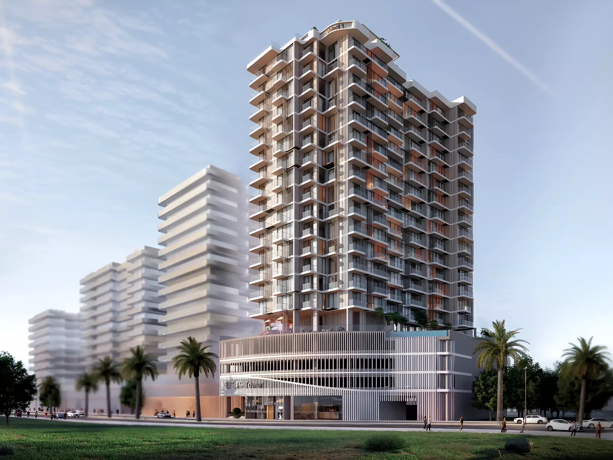 Impressie van Tetris Tower, appartementen van Object 1 in Jumeirah Village Circle, Dubai