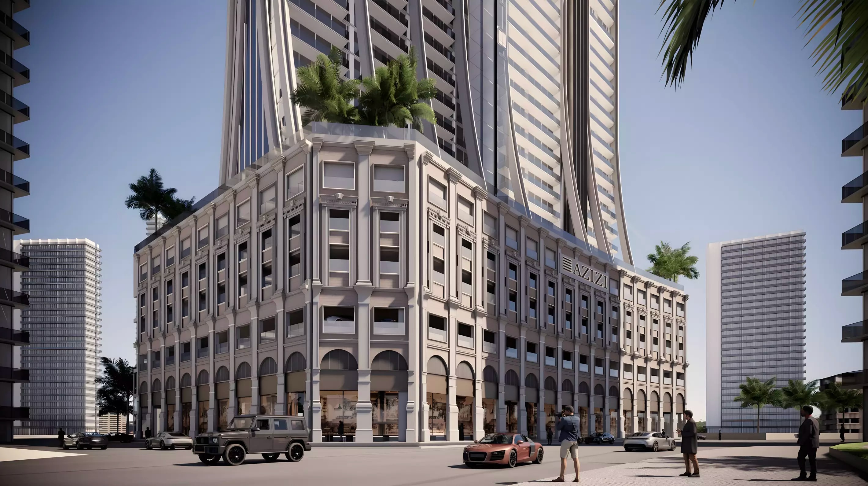 Impressie van Azizi Milan 55, appartementen van Azizi Developments in City of Arabia, Dubai