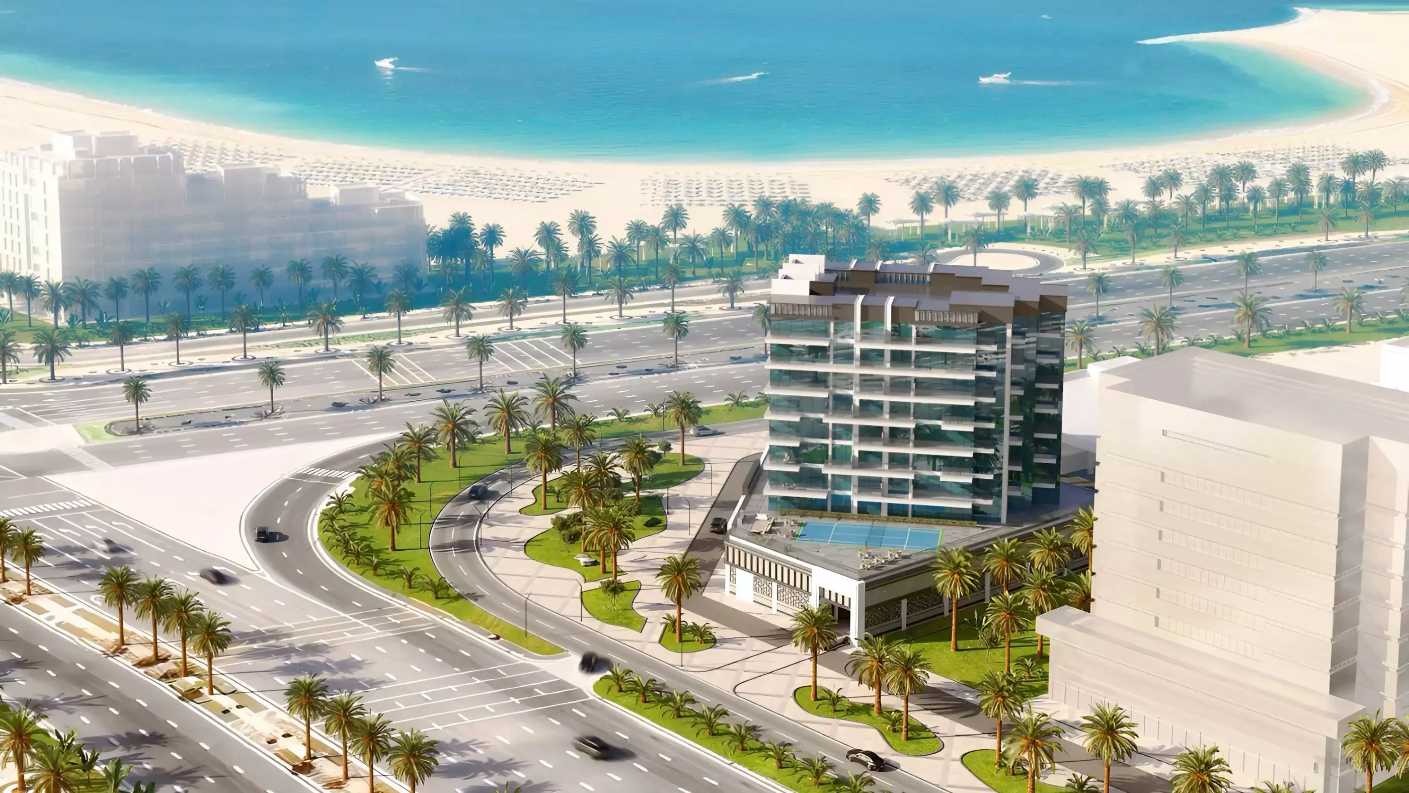 Impressie van Mayas Sea View, woningen van Sama Ezdan Development in Dubai Islands, Dubai