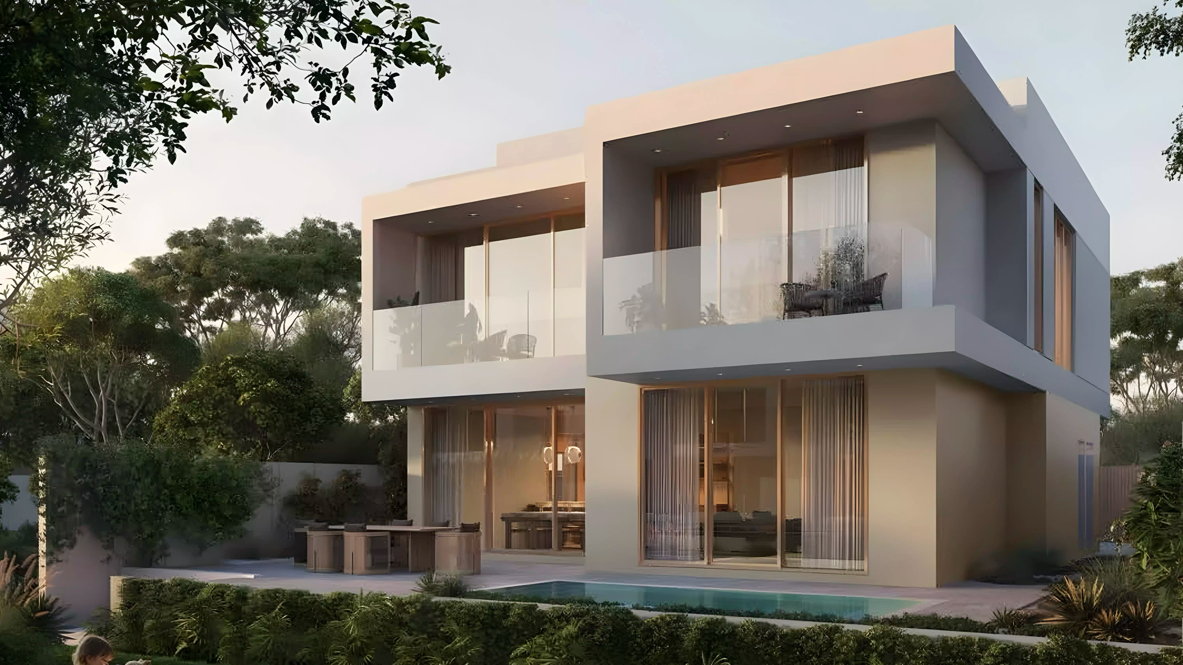 Impressie van Bayn Lagoon, woningen van ORA in Ghantoot, Abu Dhabi