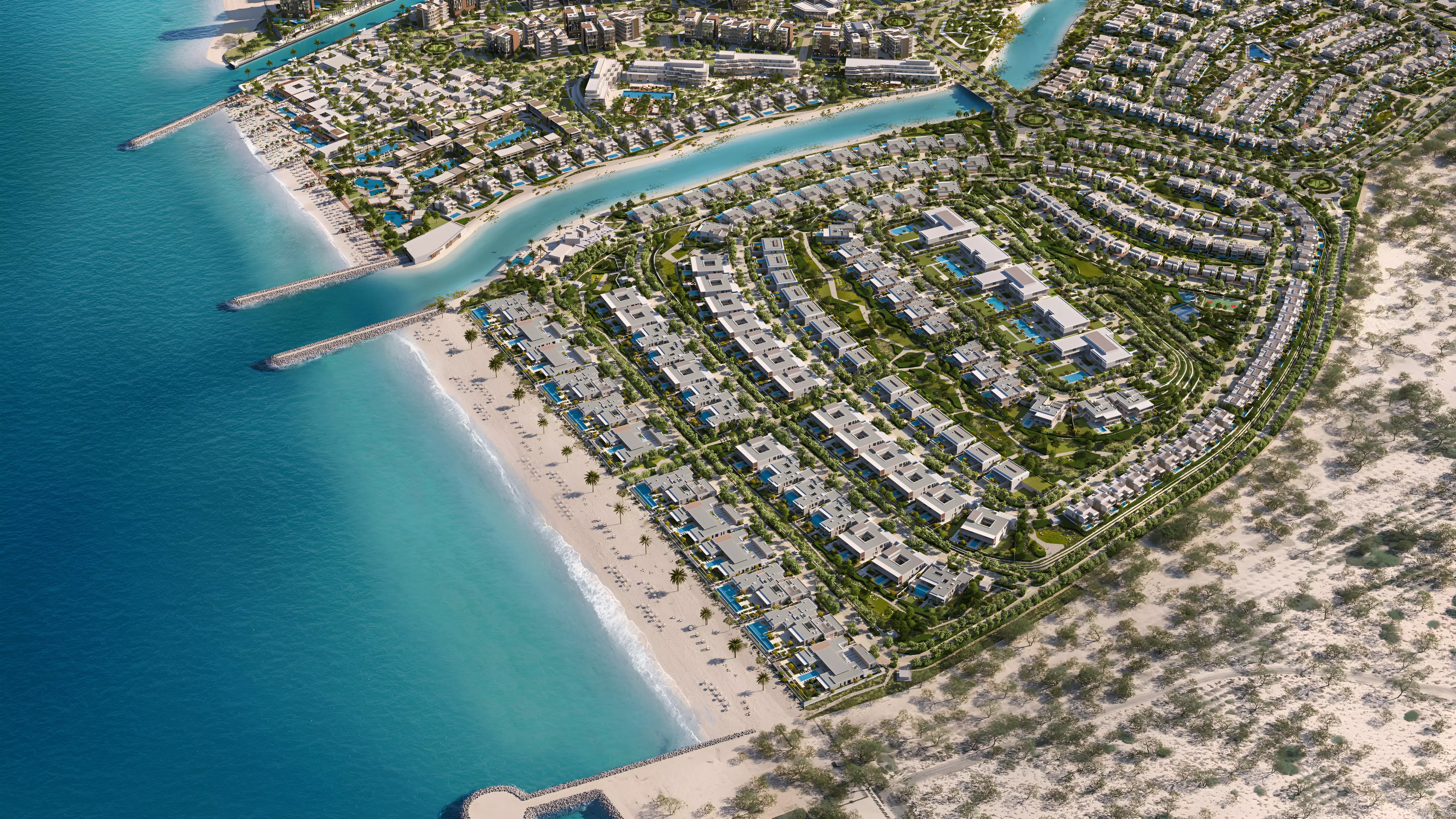 Impressie van Views 3 at Bayn, villa's van ORA in Ghantoot, Abu Dhabi