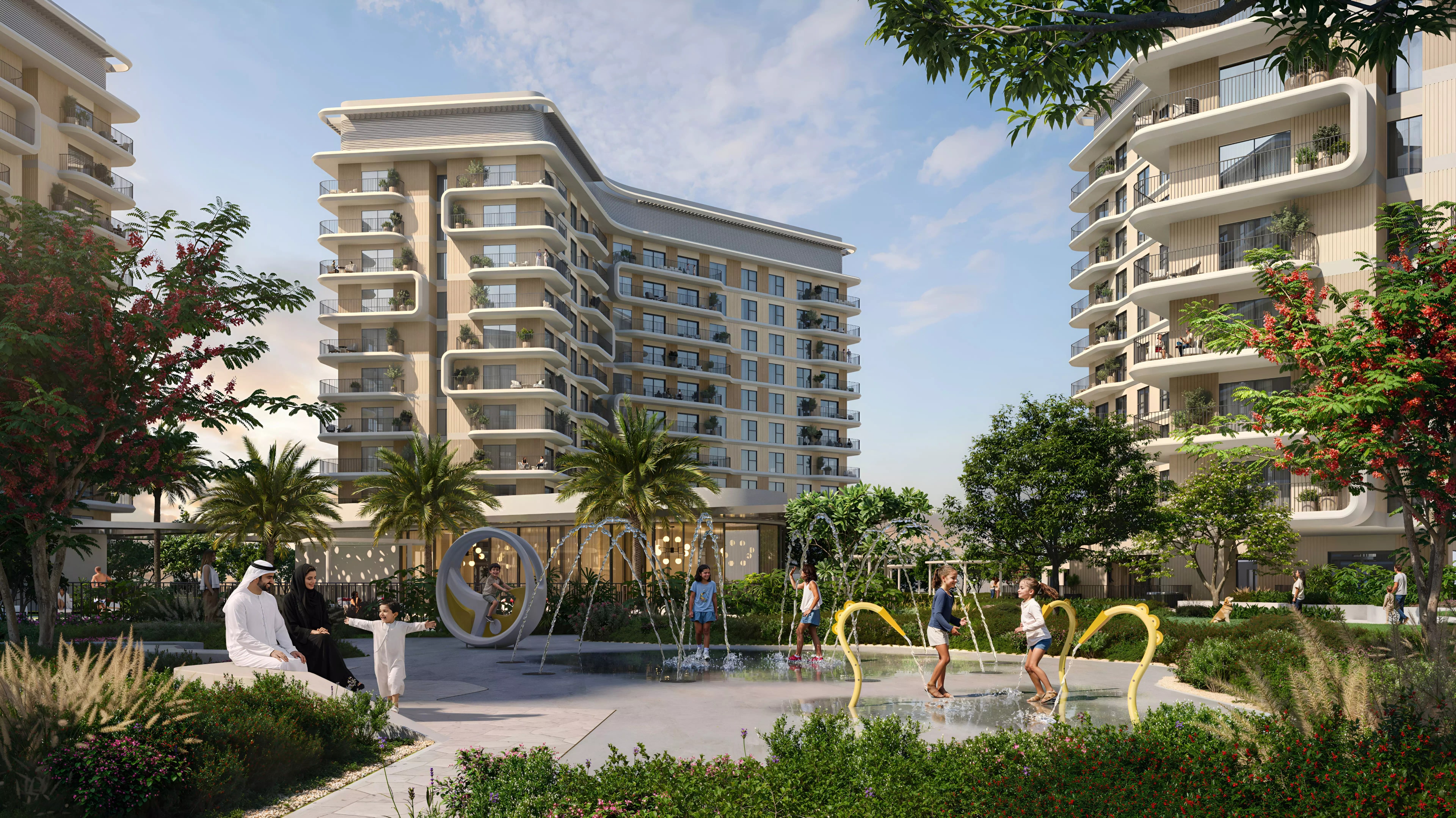 Impressie van Yas Park Place, woningen van Aldar Properties in Yas Island, Abu Dhabi