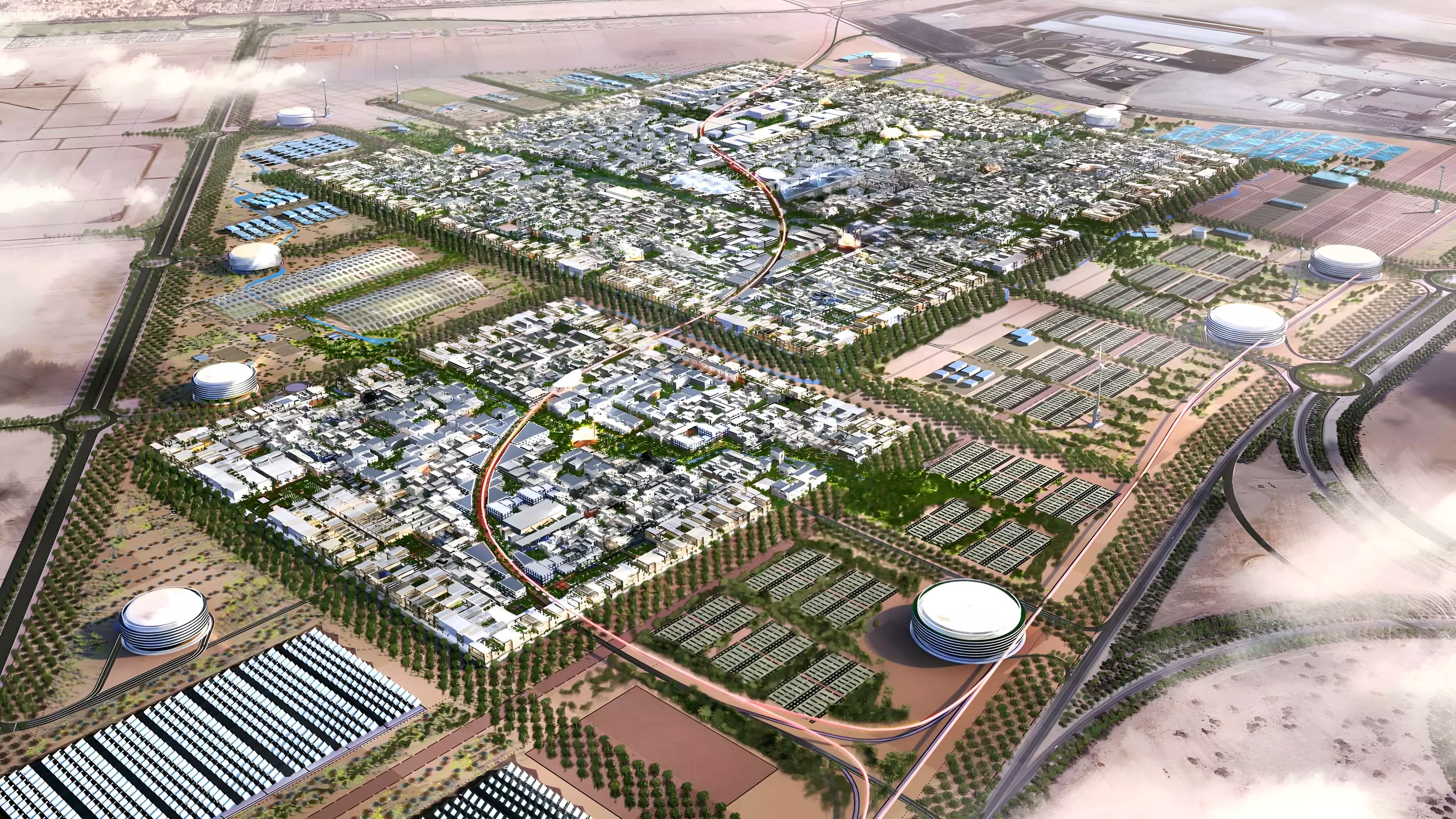 Impressie van Fay Hills, woningen van Taraf Properties in Masdar City, Abu Dhabi