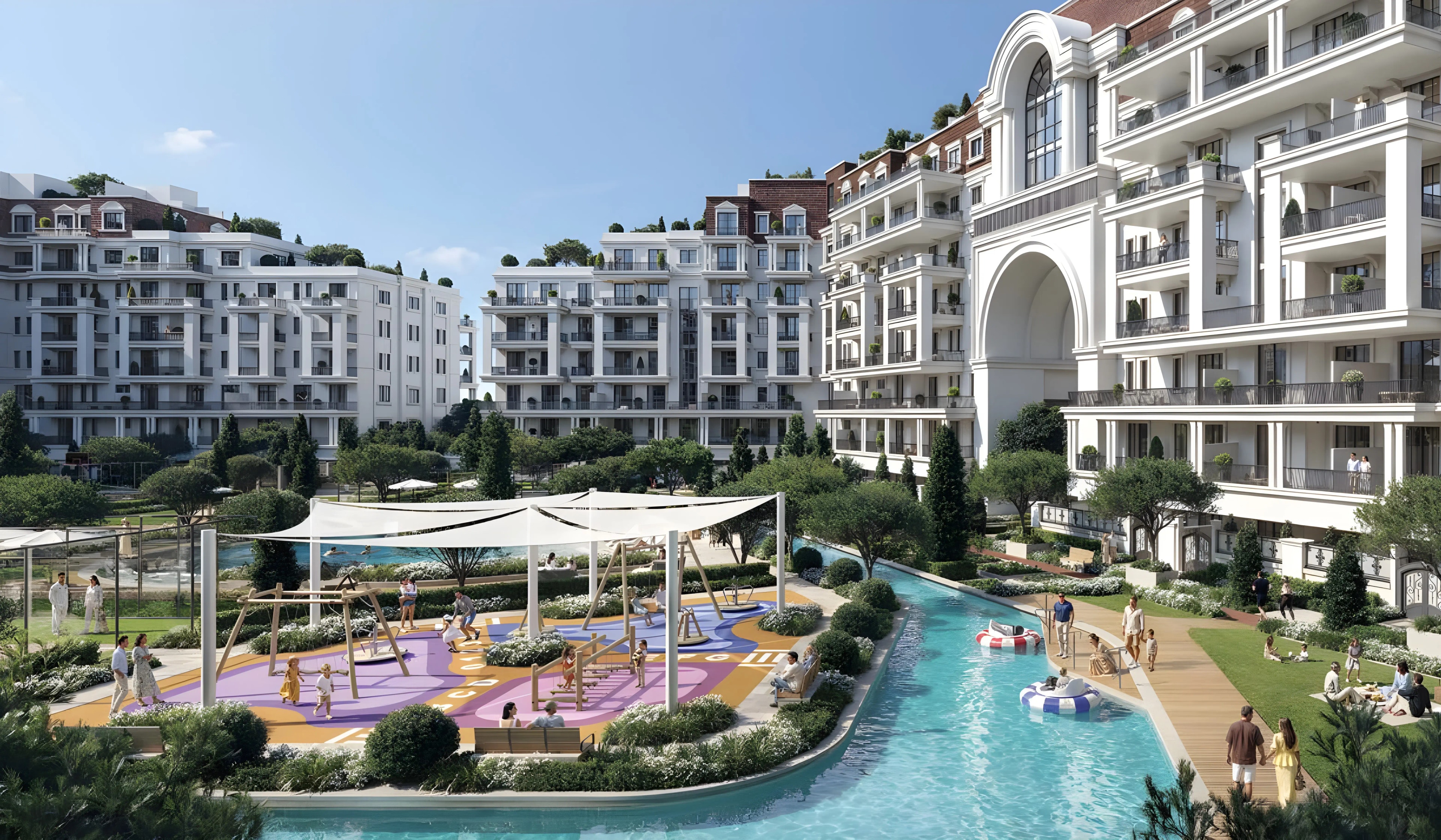 Impressie van Bab Al Qasr Garden Residences 65, appartementen van Burtville in Masdar City, Abu Dhabi