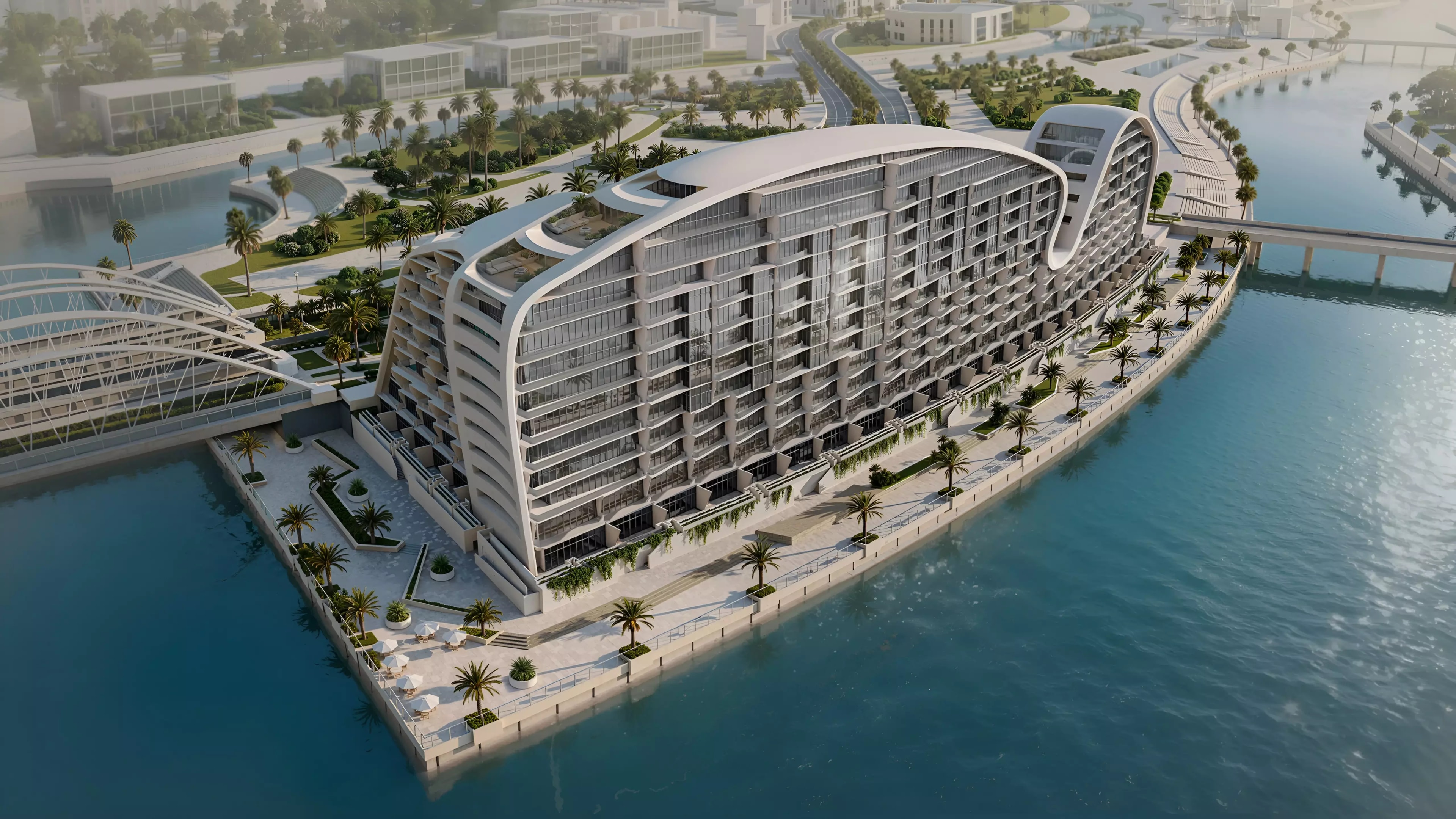 Impressie van Hilton Residences Abu Dhabi Al Raha, woningen van Emirates Investment Development in Al Raha Beach, Abu Dhabi