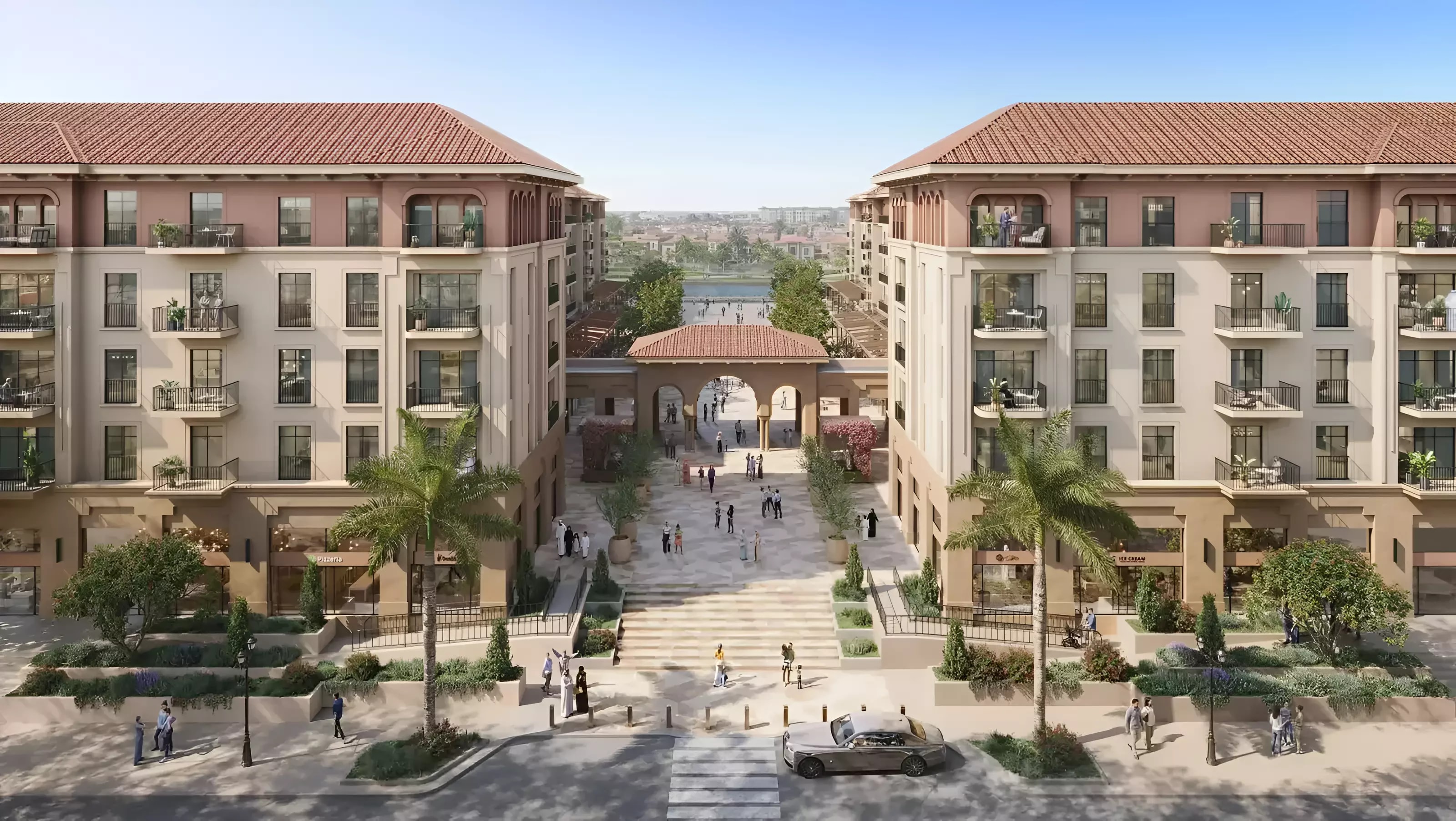 Impressie van Al Hamra Bloom Living, woningen van Bloom Properties in Khalifa City, Abu Dhabi