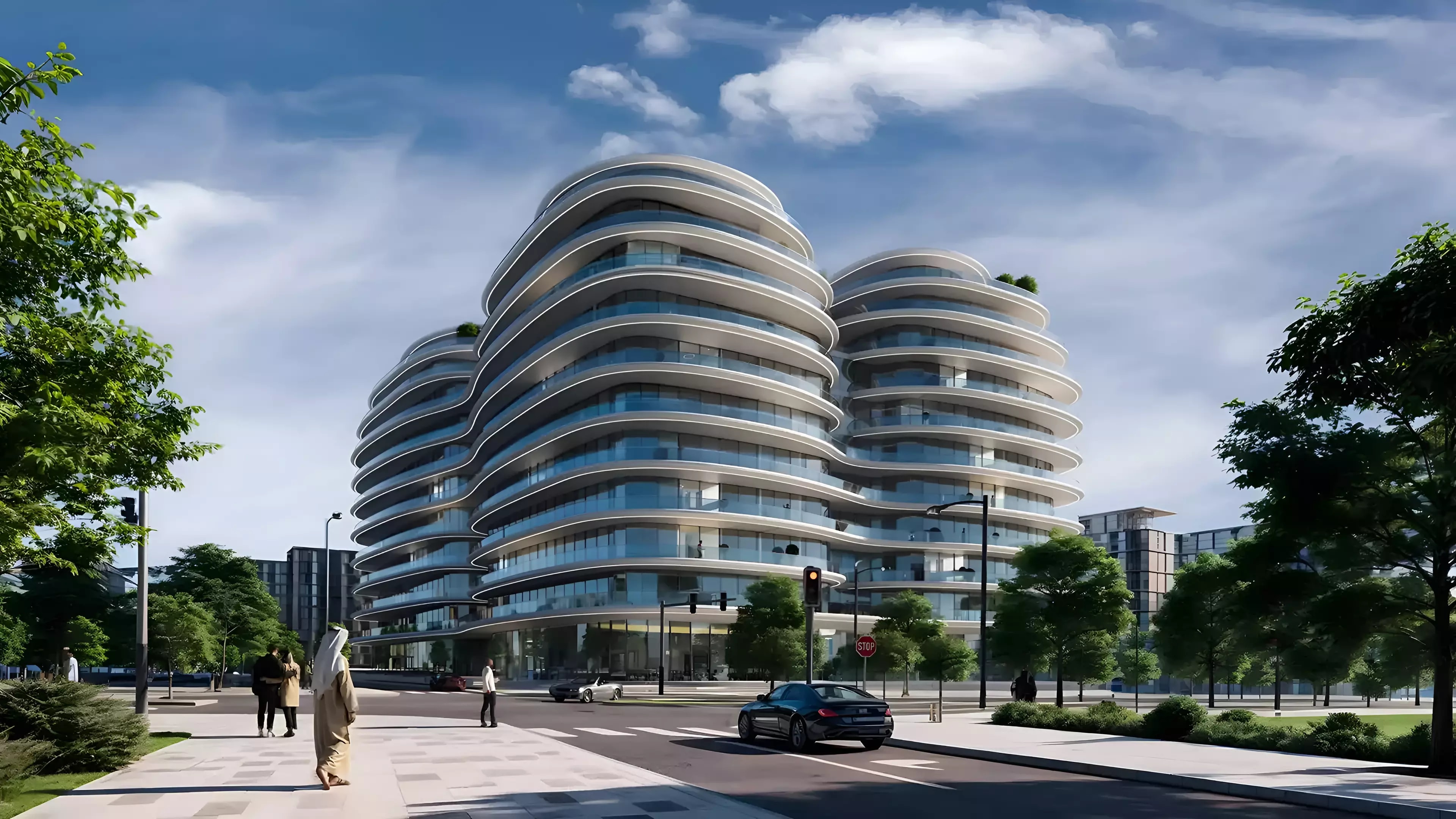 Impressie van Henge Residences, woningen van Nord Development in Saadiyat Island, Abu Dhabi