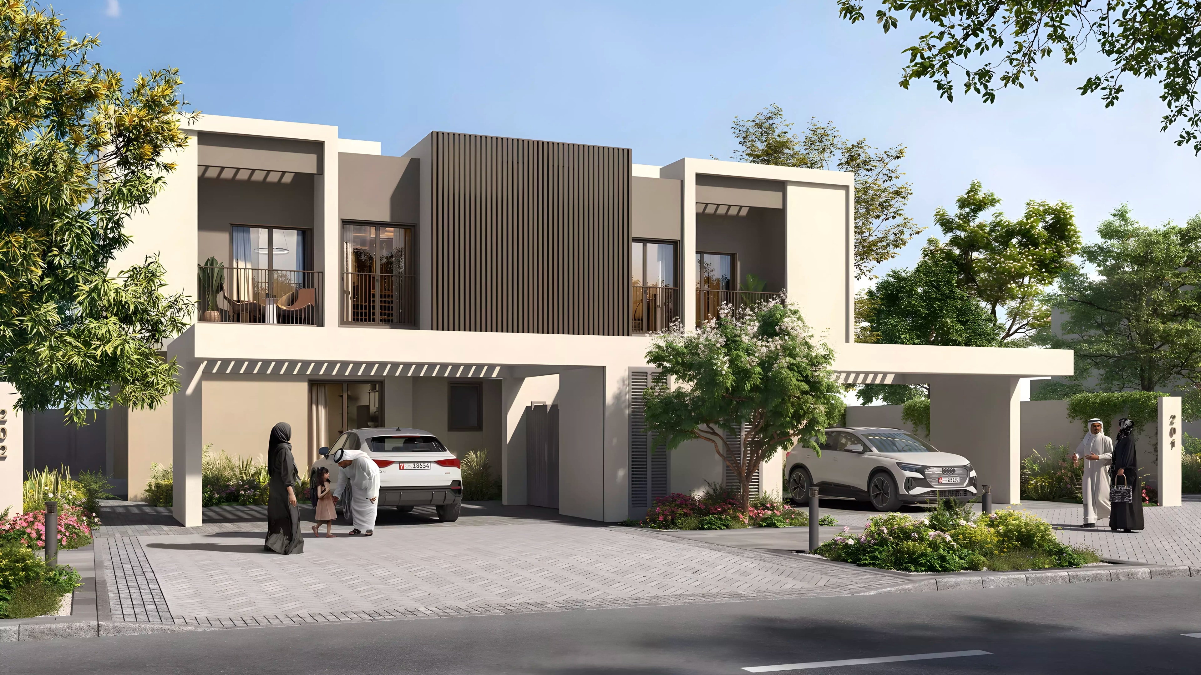 Impressie van Al Deem Townhomes, townhouses van Aldar Properties in Al Bahya, Abu Dhabi