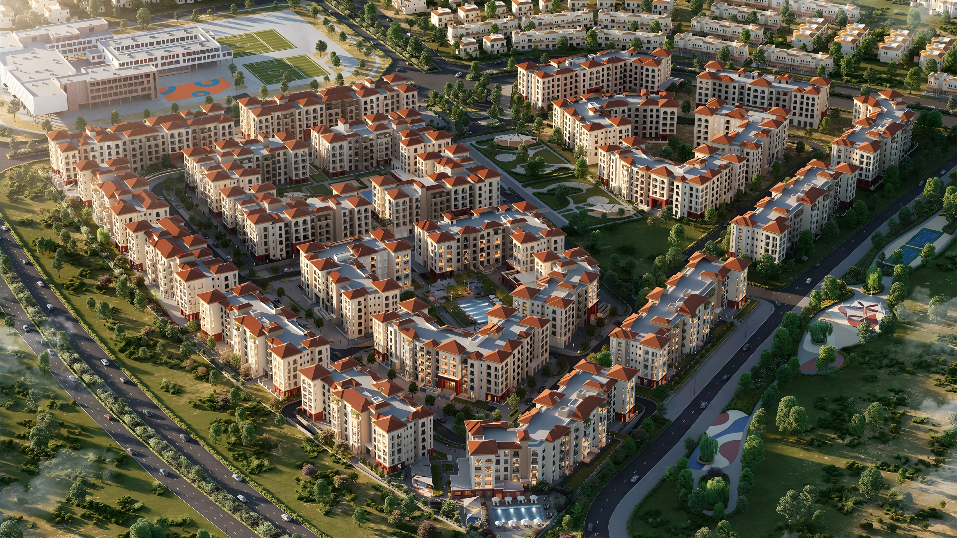 Impressie van Bloom Living Granada 2, appartementen van Bloom Properties in Khalifa City, Abu Dhabi