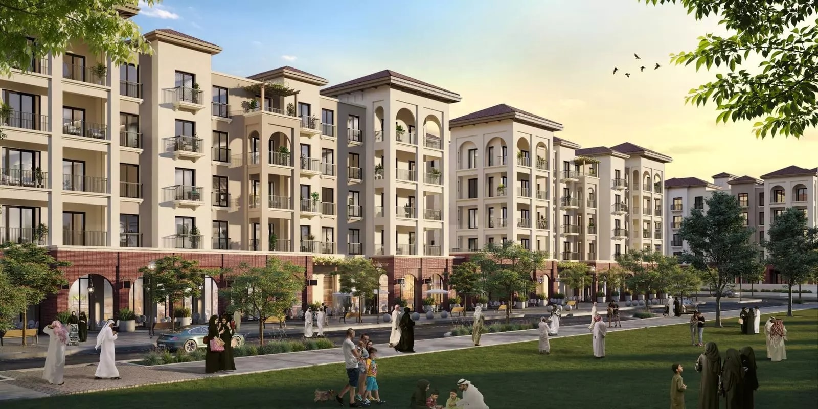 Impressie van Granada, appartementen van Bloom Properties in Khalifa City, Abu Dhabi