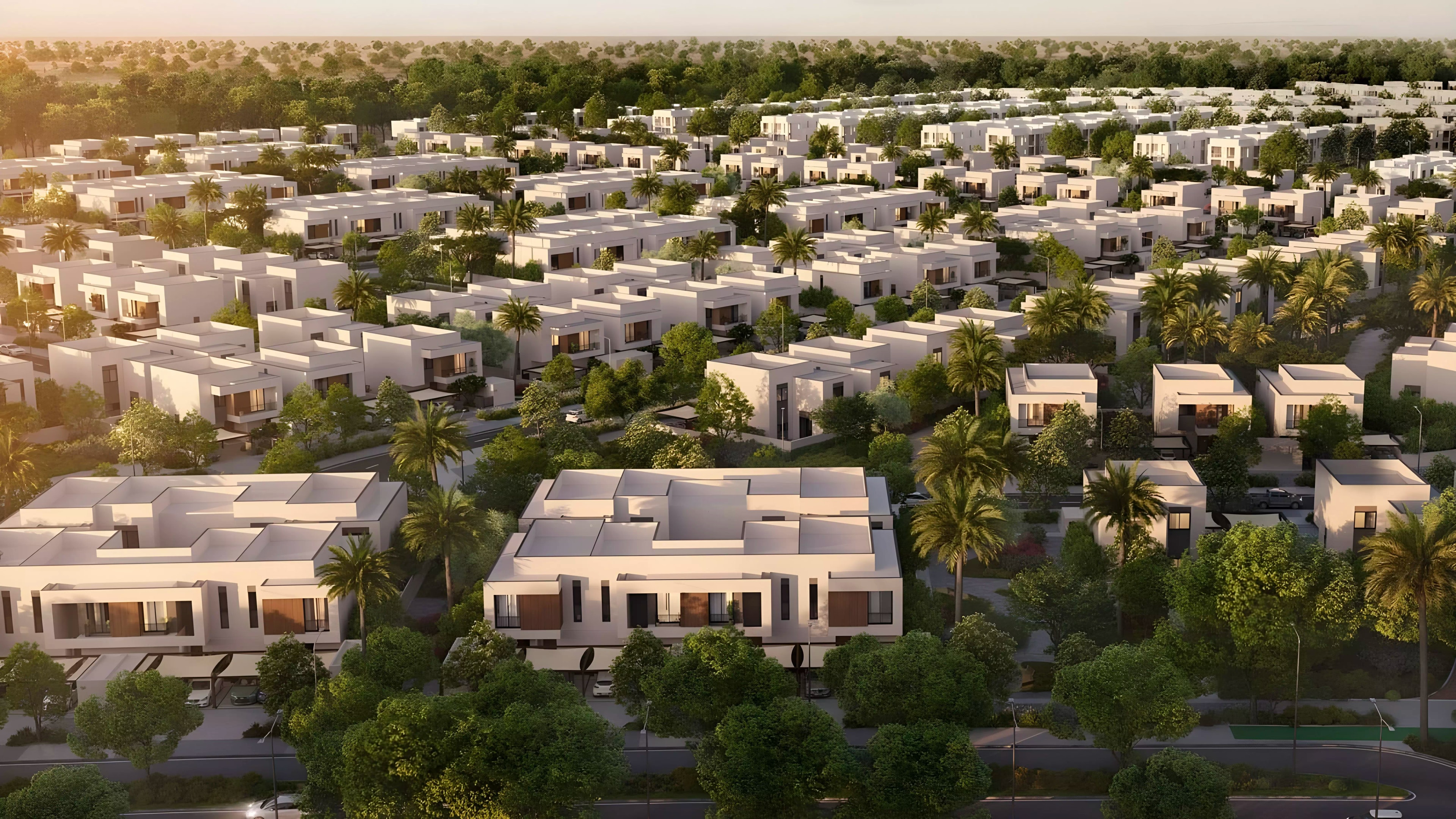 Impressie van Al Ghadeer Parks, woningen van Aldar Properties in Al Ghadeer, Abu Dhabi