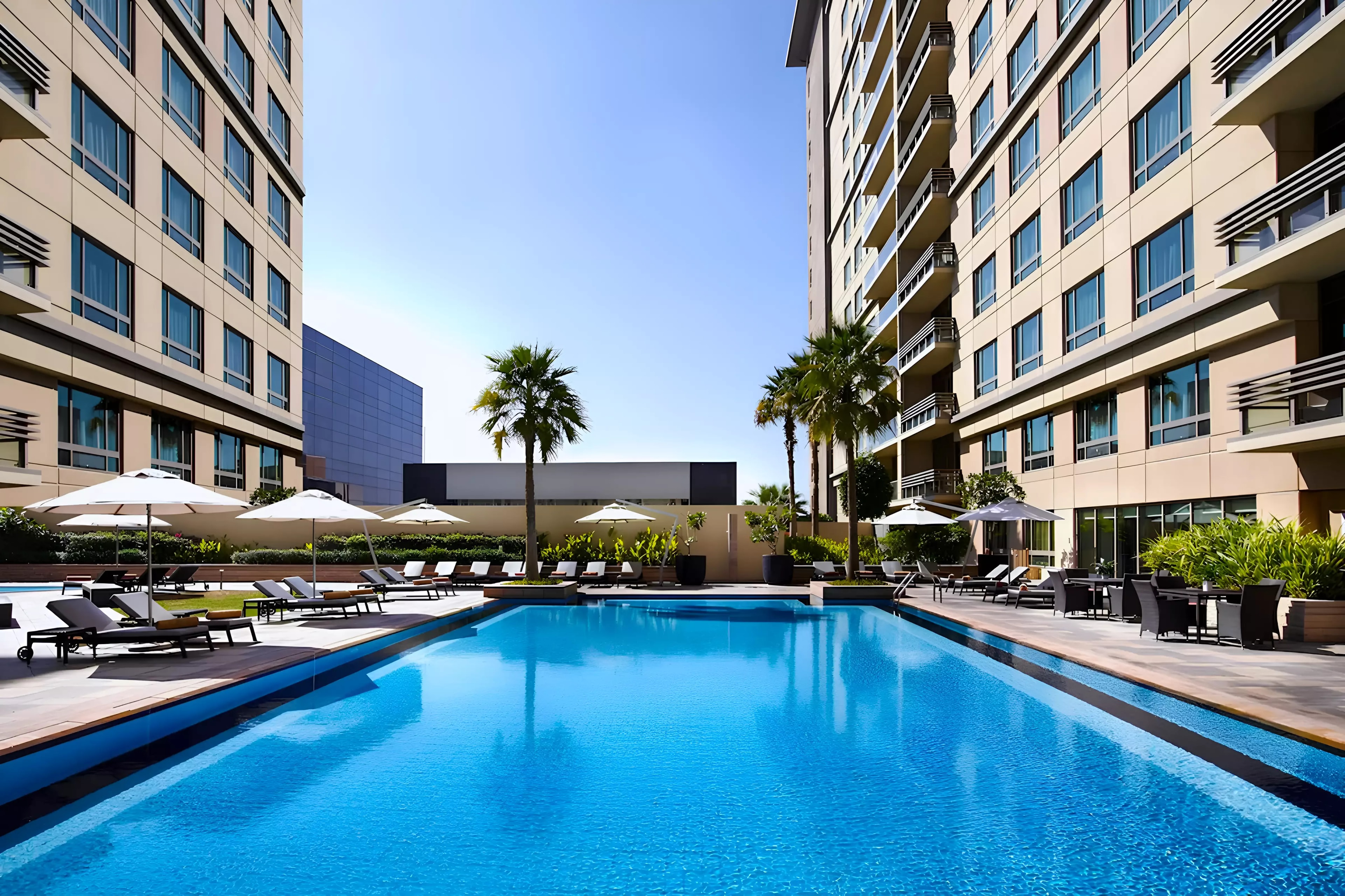 Impressie van Swissotel Waterfront Residences, woningen van Swissotel Development in Dubai Islands, Dubai