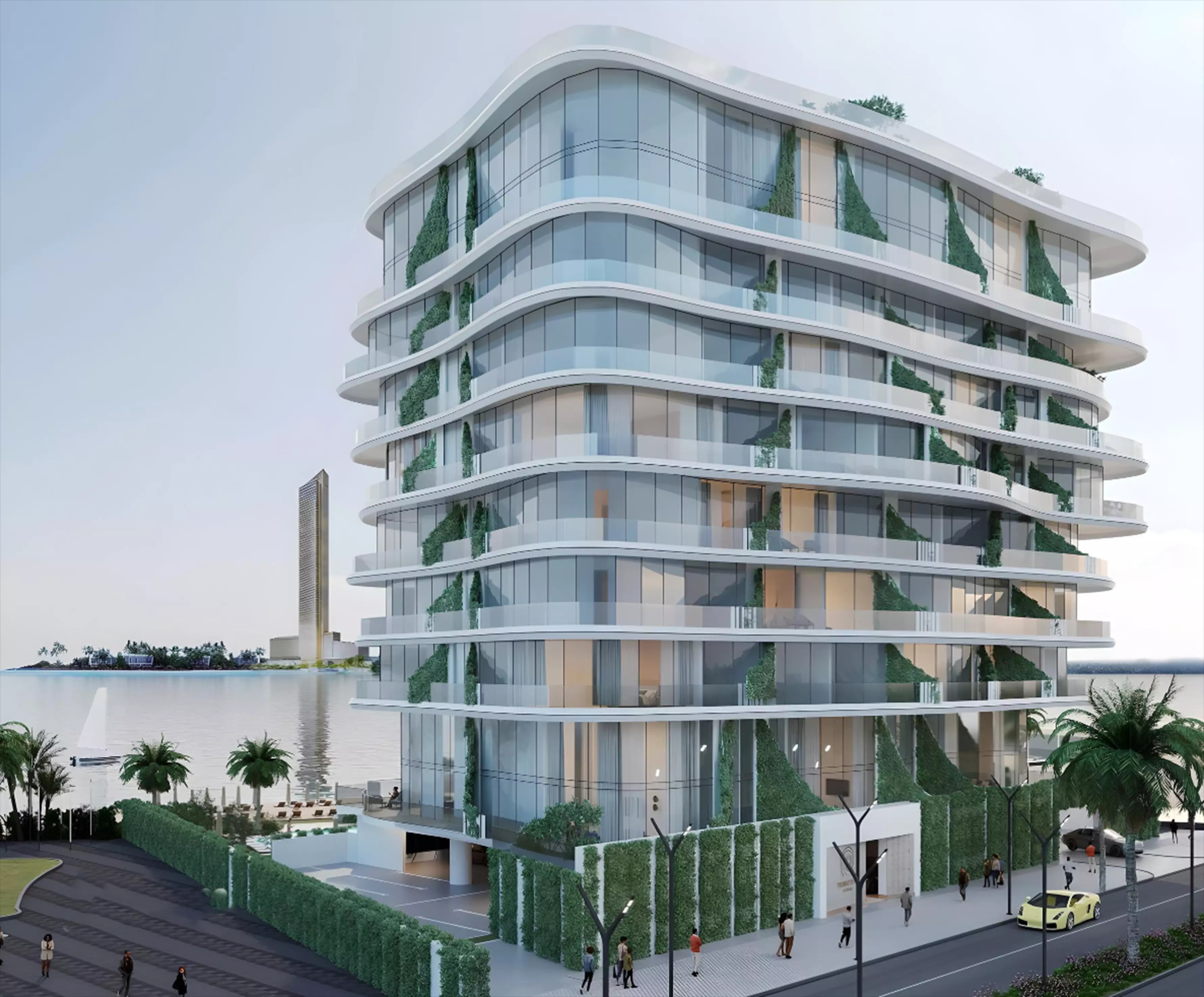 Impressie van The Beach House, woningen van Range Developments in Fahid Island, Abu Dhabi