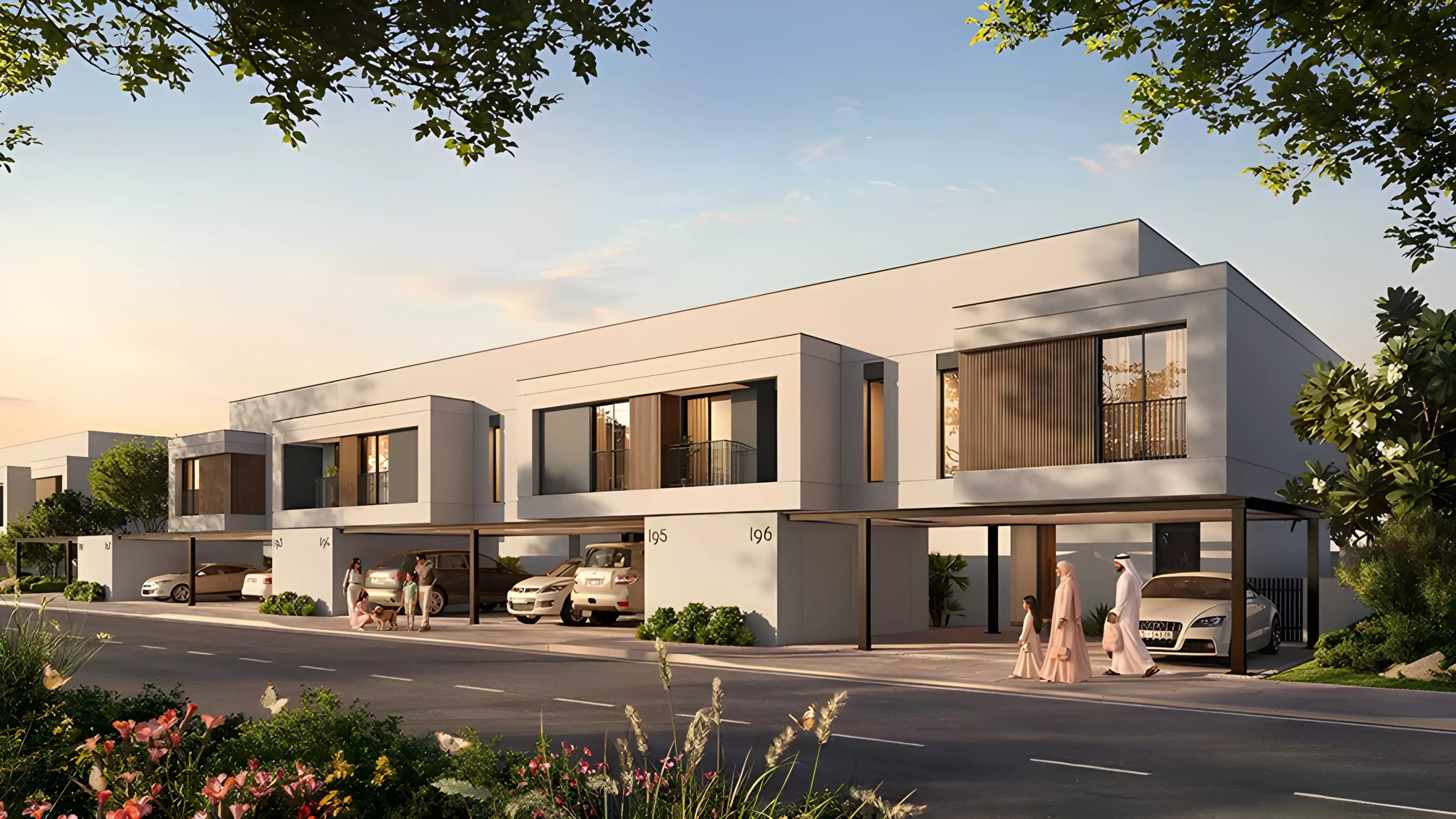 Impressie van Al Ghadeer Gardens 2, woningen van Aldar Properties in Al Ghadeer, Abu Dhabi