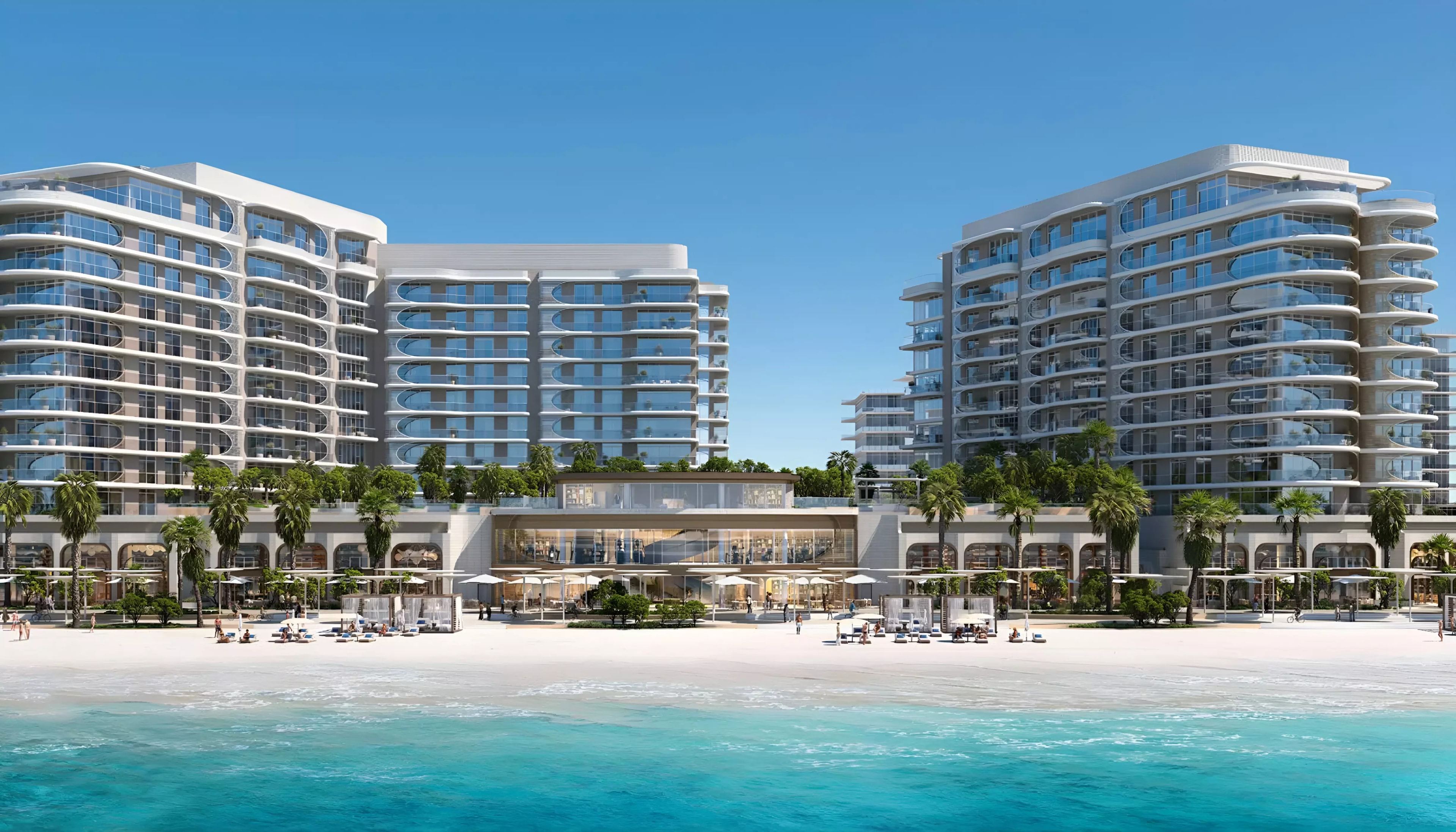 Impressie van Fahid Beach Terraces, woningen van Aldar Properties in Fahid Island, Abu Dhabi