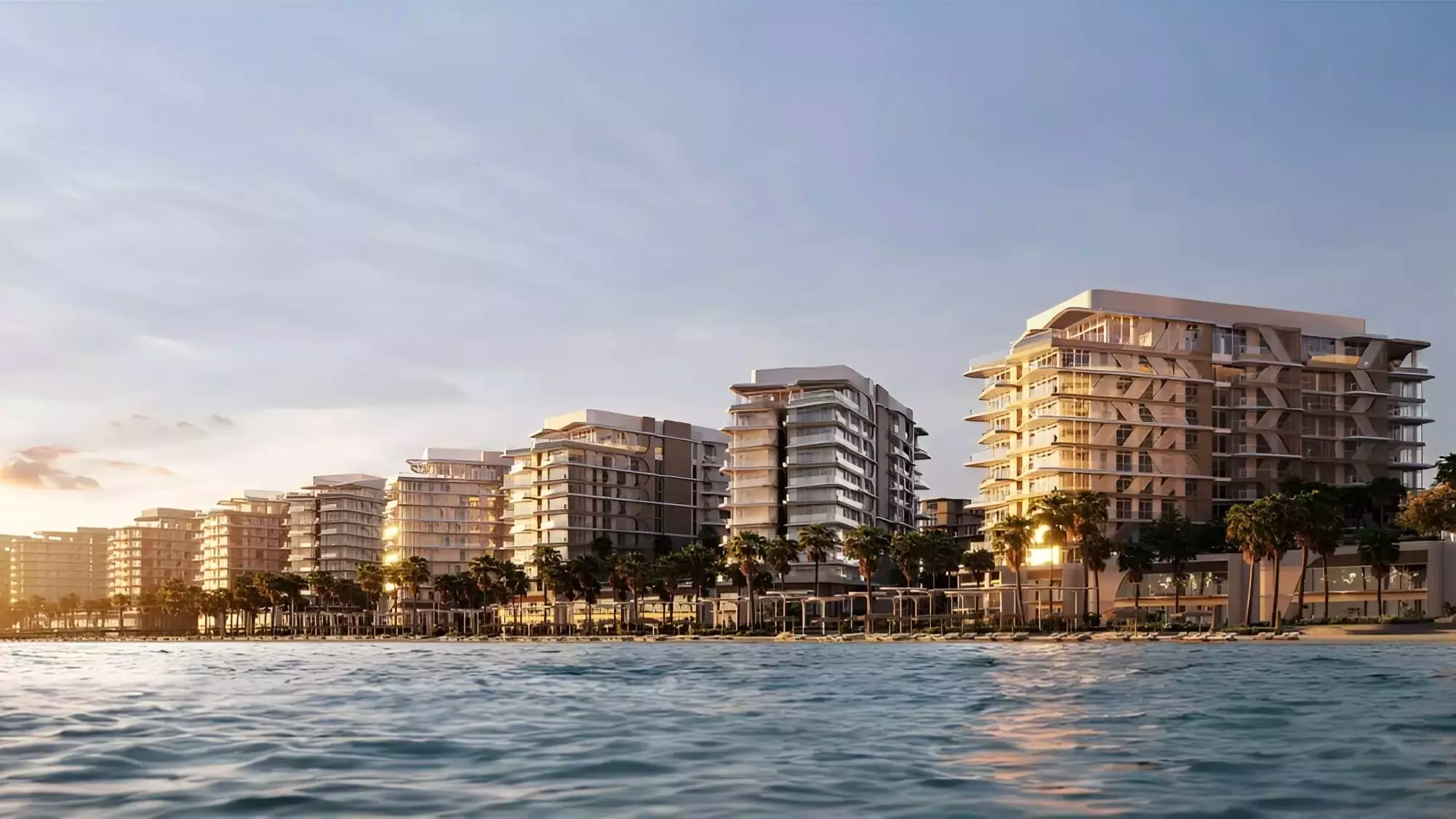 Impressie van Fahid Beach Residences, woningen van Aldar Properties in Fahid Island, Abu Dhabi