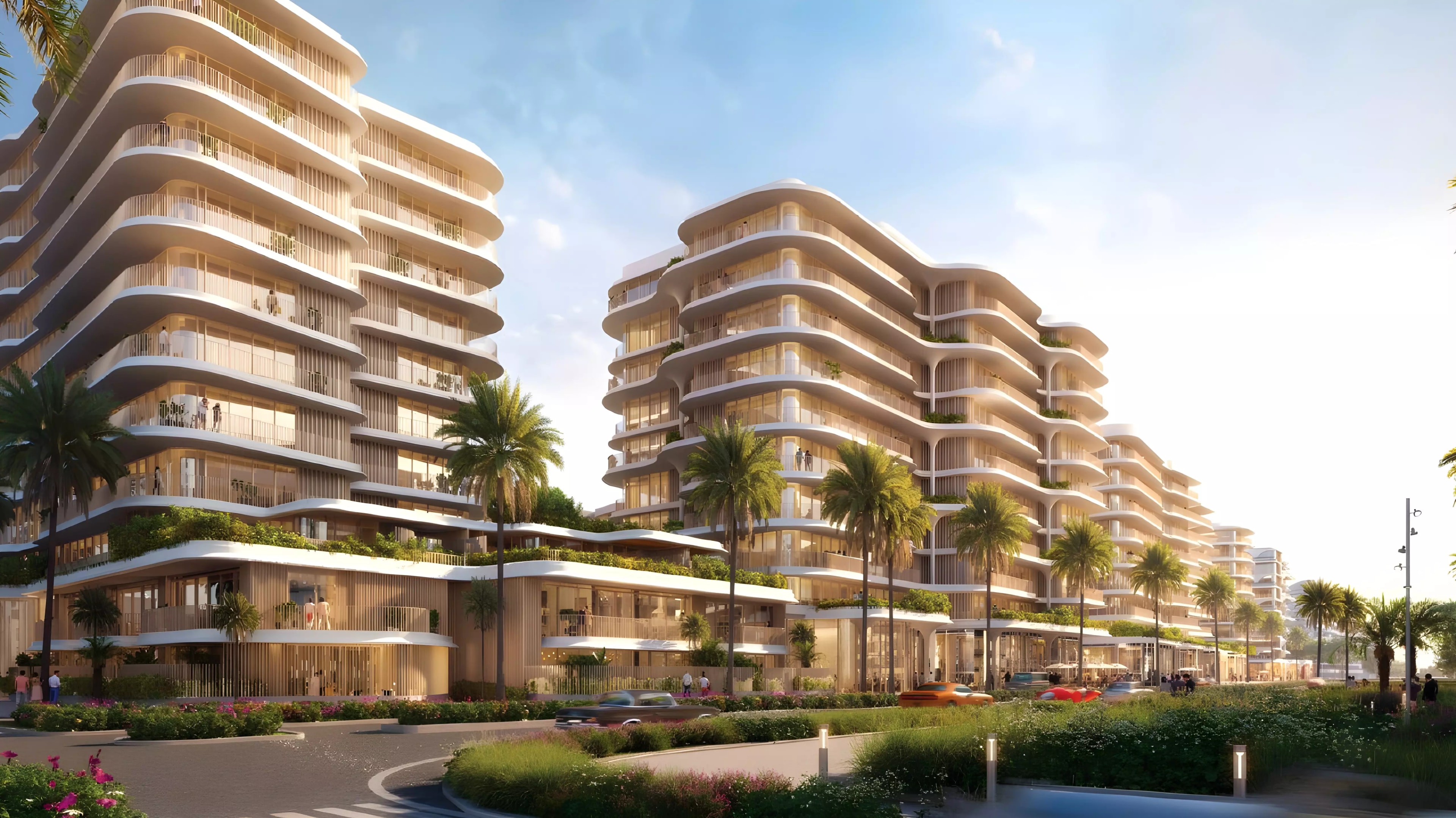 Impressie van Mamsha Gardens, woningen van Aldar Properties in Saadiyat Island, Abu Dhabi