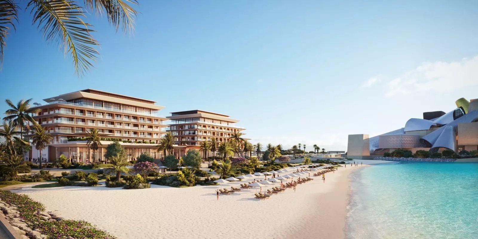 Impressie van Nobu Residences, woningen van Aldar Properties in Saadiyat Island, Abu Dhabi