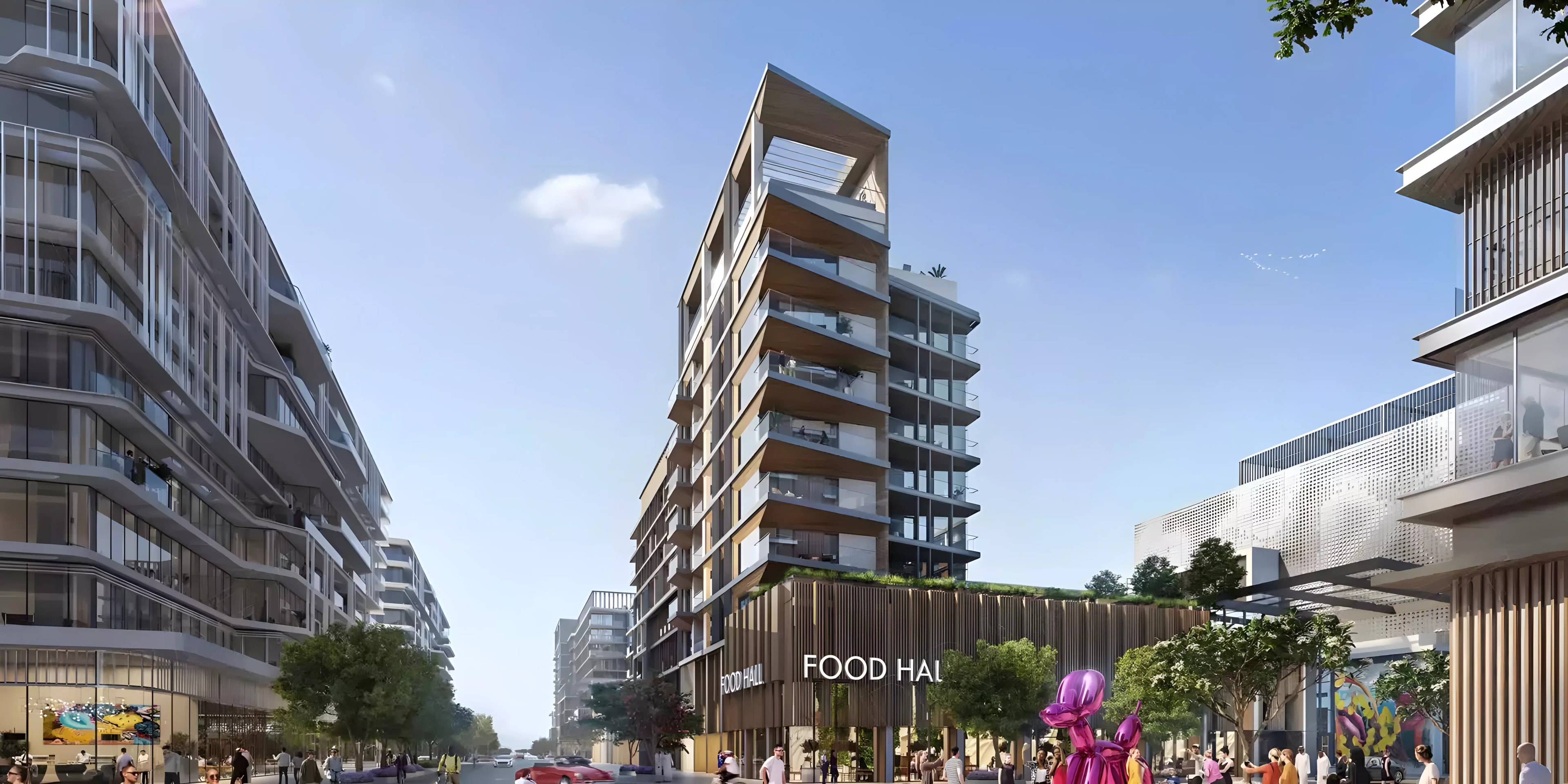 Impressie van Grove Uptown Views, appartementen van Aldar Properties in Saadiyat Island, Abu Dhabi