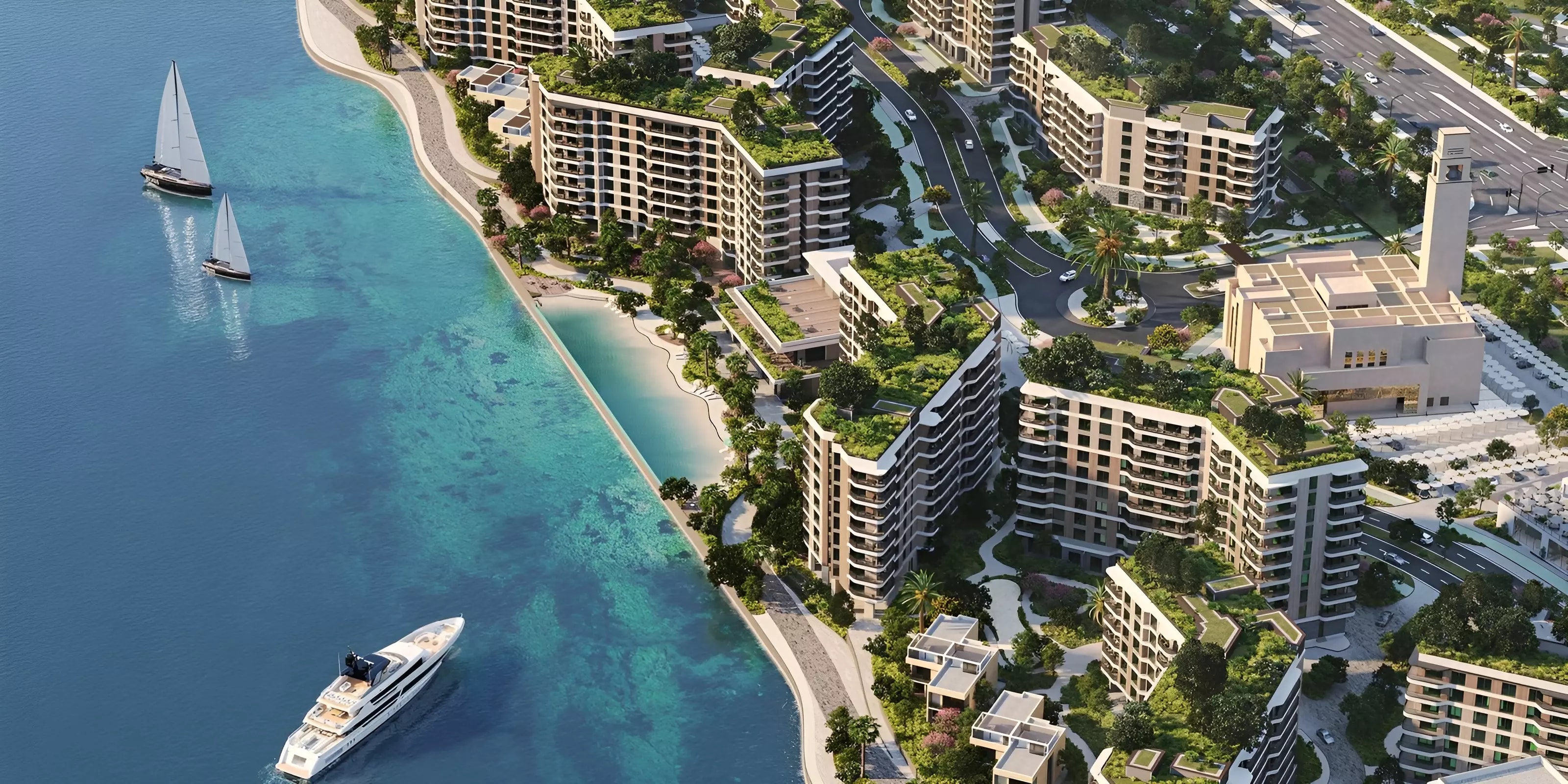 Impressie van Gardenia Bay, appartementen van Aldar Properties in Yas Island, Abu Dhabi