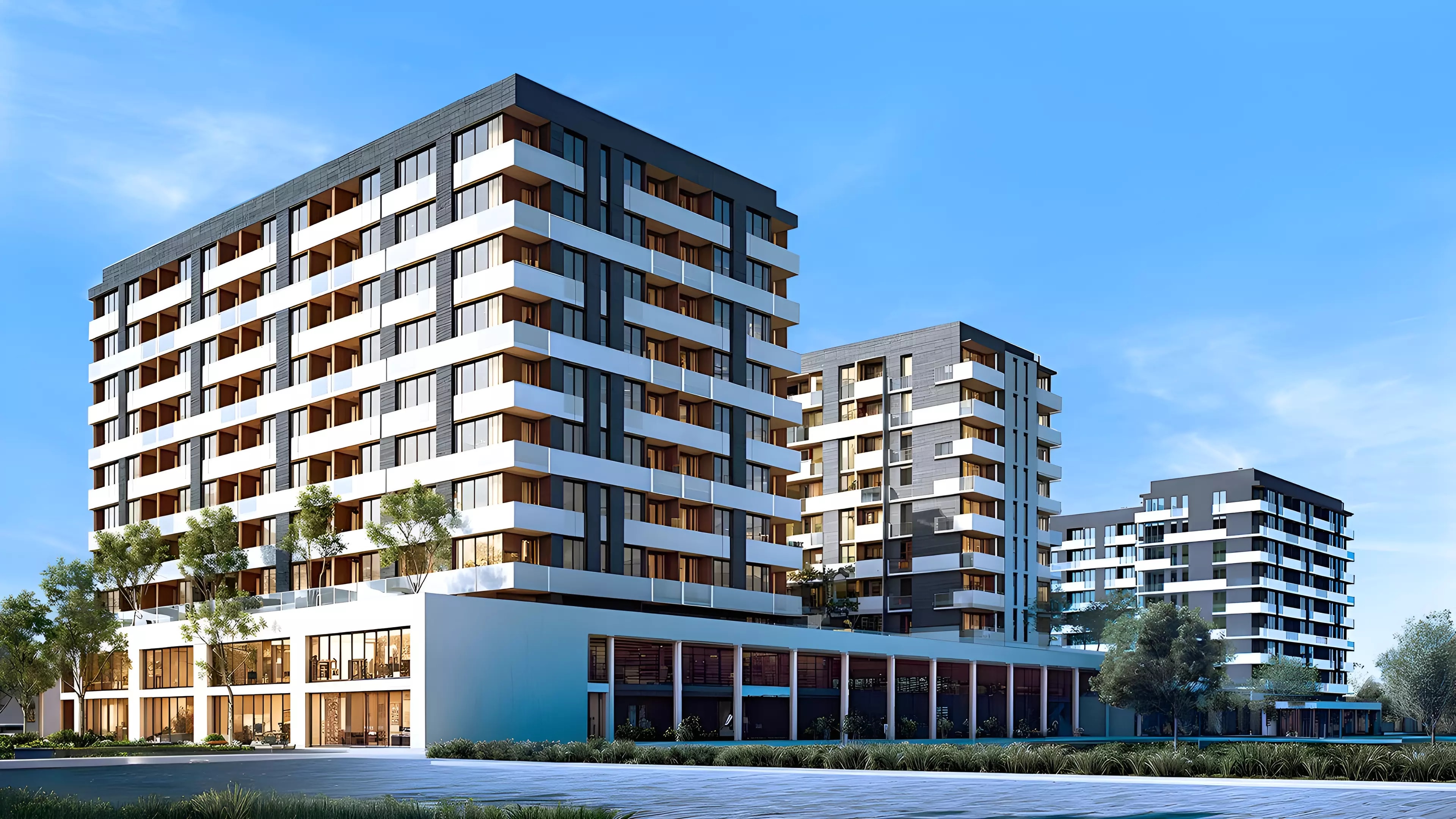 Impressie van Al Mamsha Hamsa Phase 2 By Alef Group, appartementen van Alef Group in Muwaileh, Sharjah
