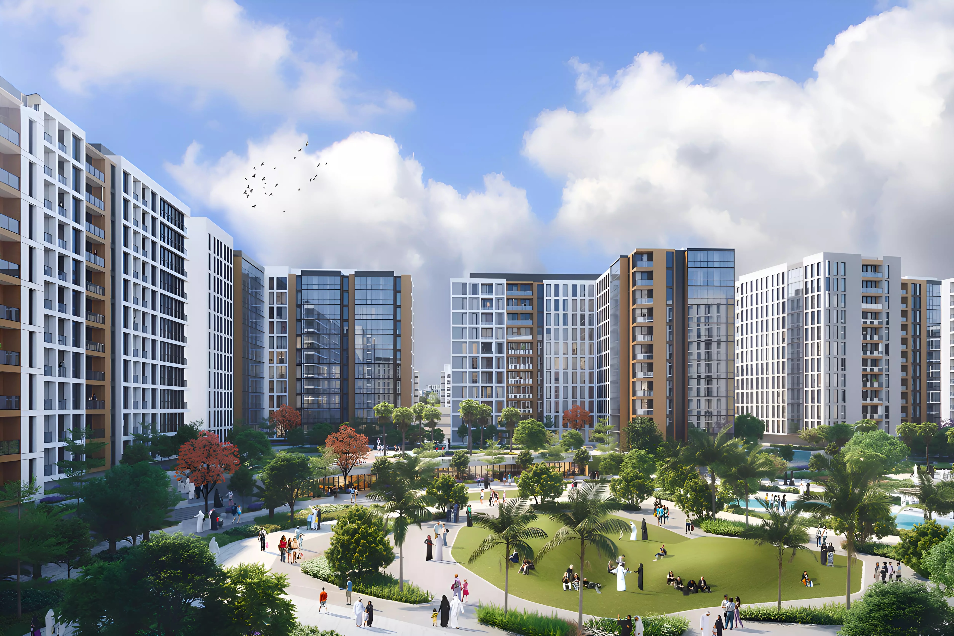 Impressie van Olfah, appartementen van Alef Group in Muwaileh Commercial, Sharjah