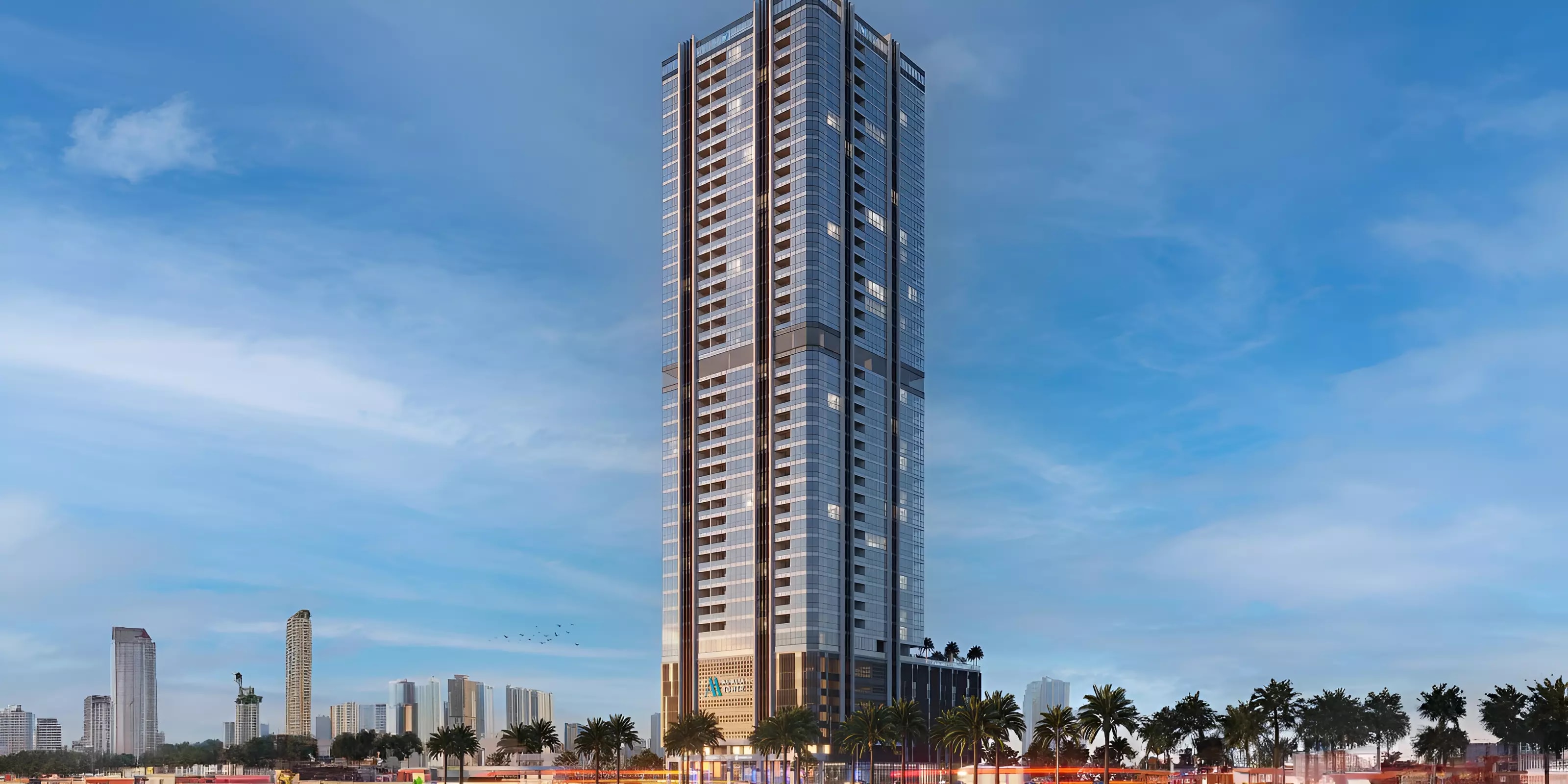 Impressie van Al Alia Tower, appartementen van Al Thuriah in Al Khan, Sharjah