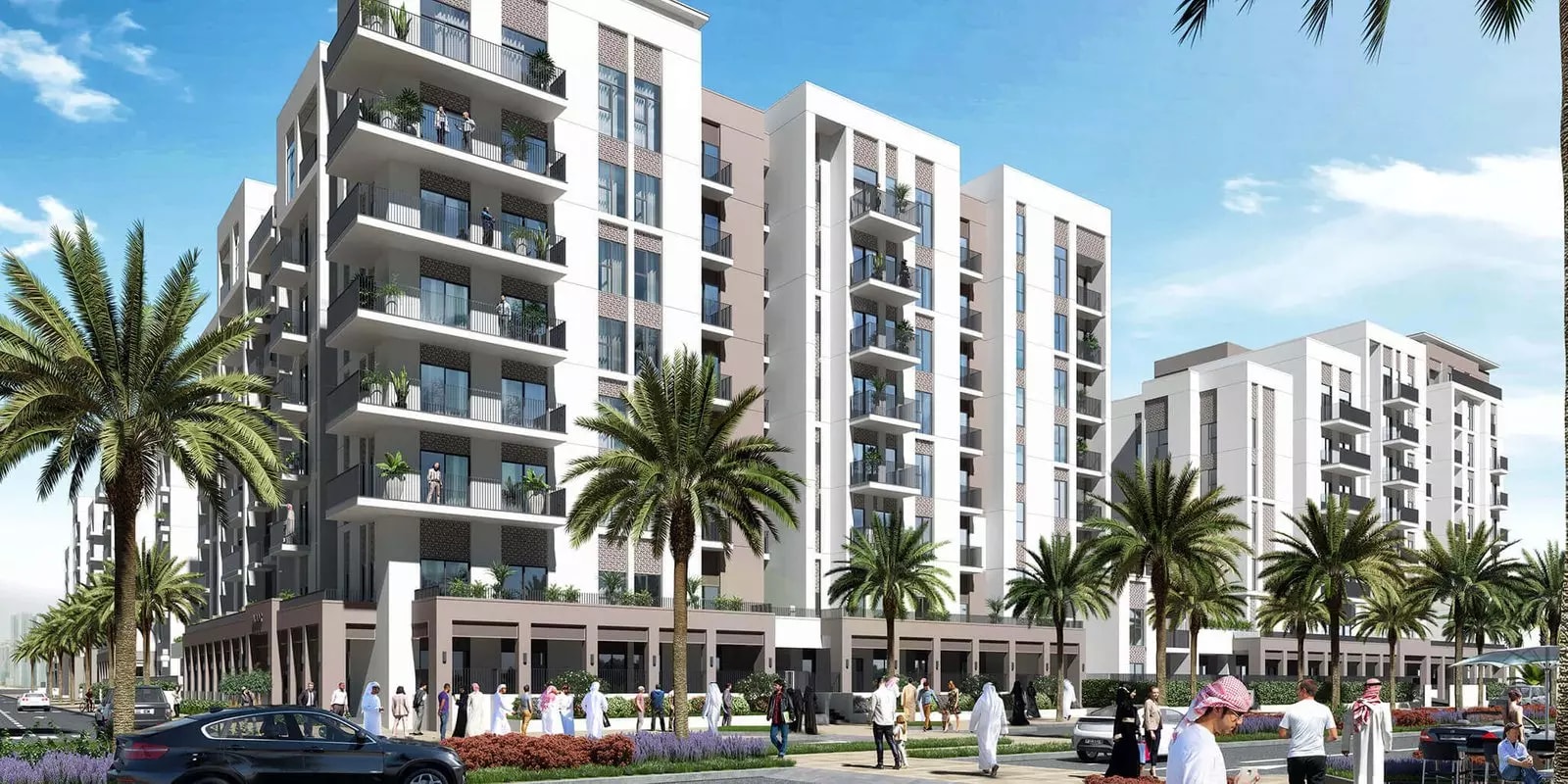 Impressie van Noor Residence, appartementen van Eagle Hills in Al Khan, Sharjah