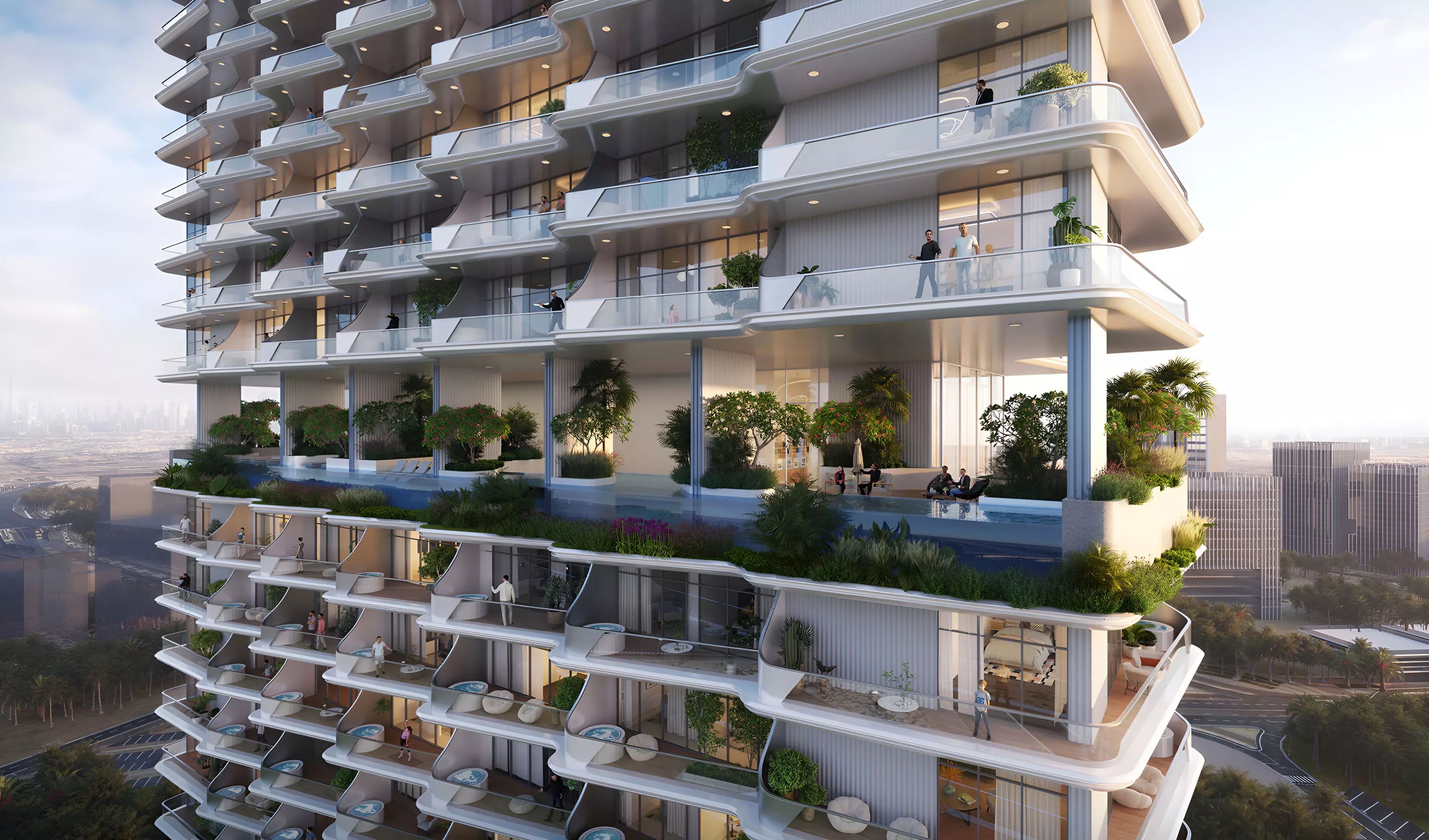 Impressie van Cove Living Residence, appartementen van Imtiaz Developments in Dubai Land Residence Complex, Dubai