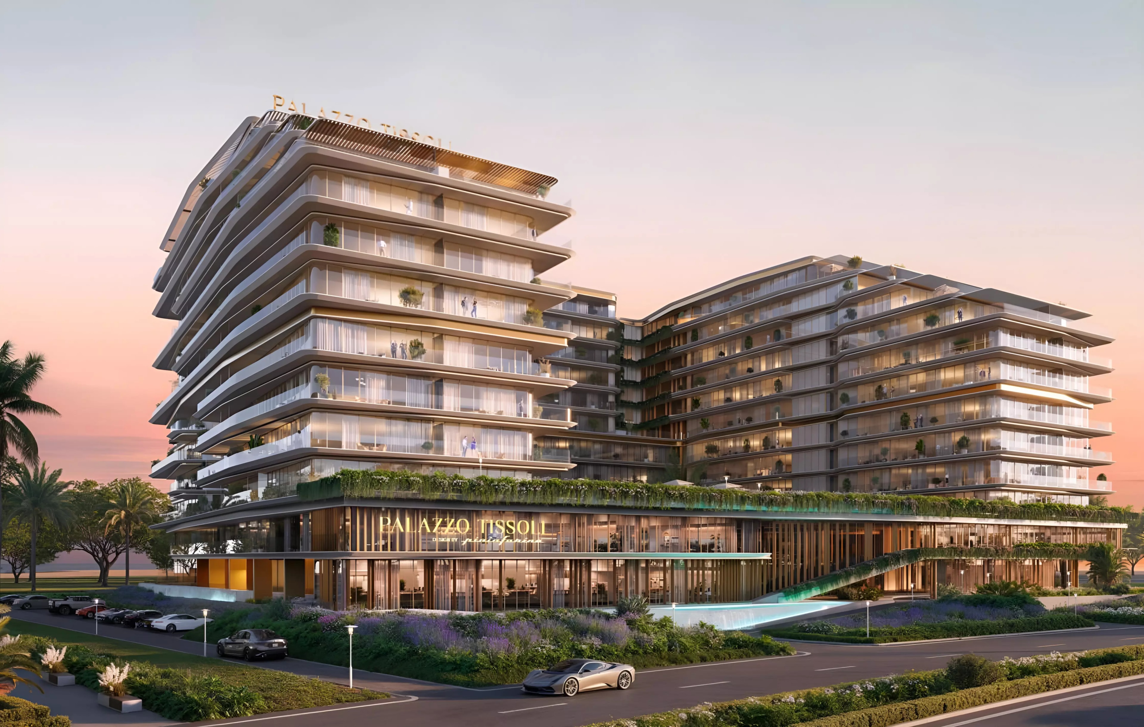 Impressie van Palazzo Tissoli, woningen van Tissoli in Al Marjan Island, Ras Al Khaimah
