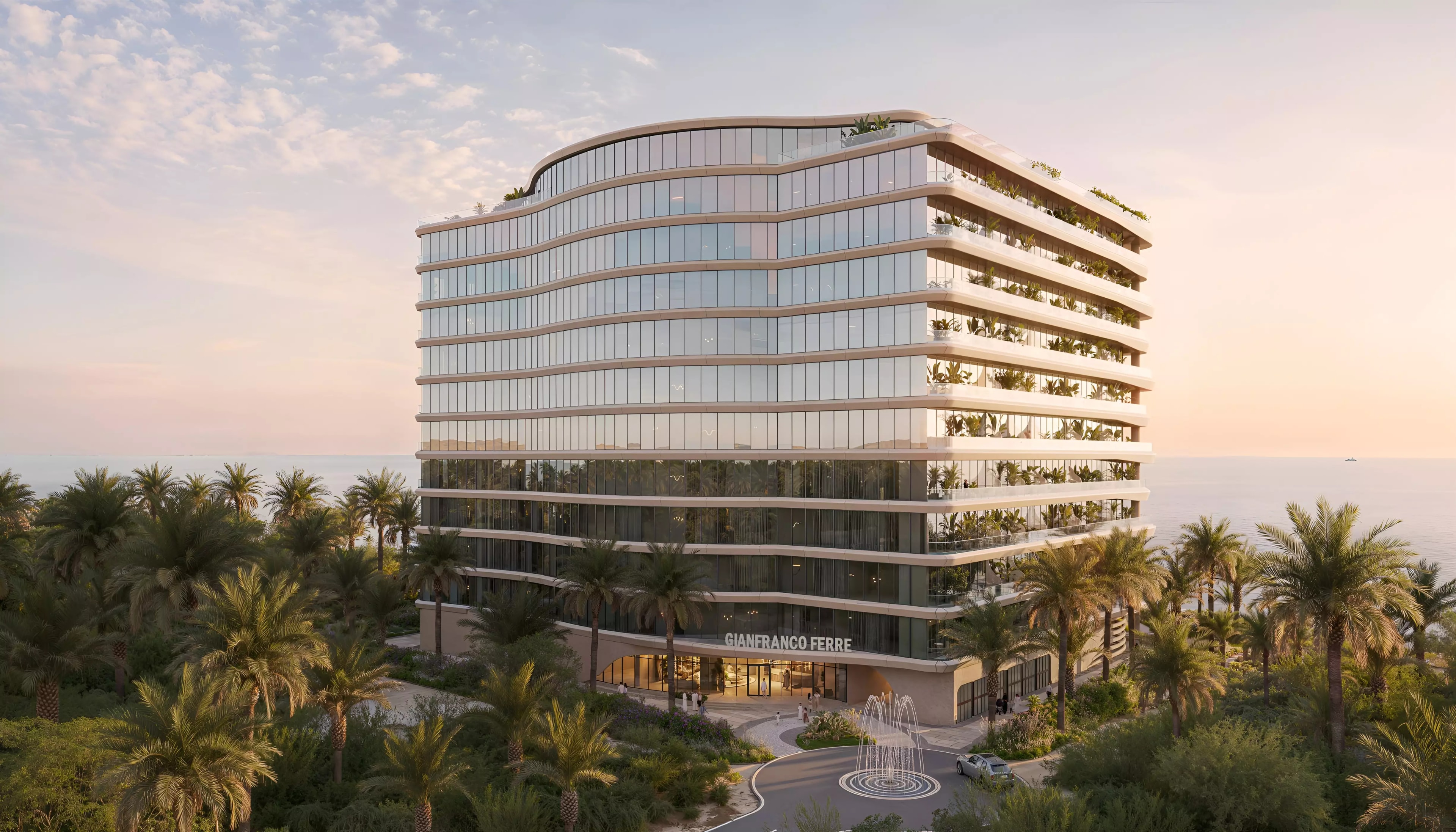 Impressie van Gianfranco Ferré Residences, appartementen van Mira Developments in Al Marjan Island, Ras Al Khaimah