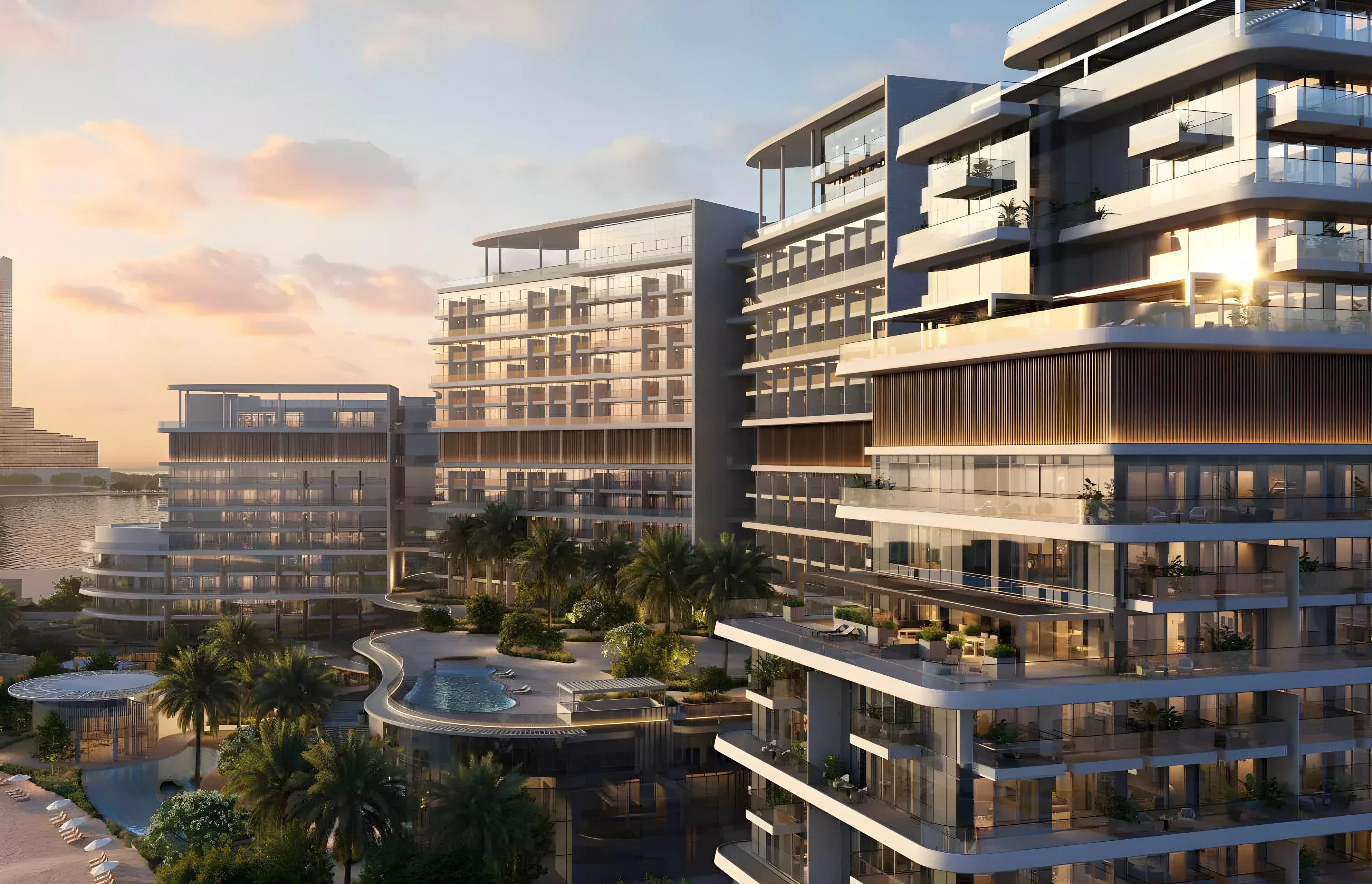 Impressie van Nasim Al Bahr Residences, woningen van Abu Dhabi National Hotels in Al Marjan Island, Ras Al Khaimah