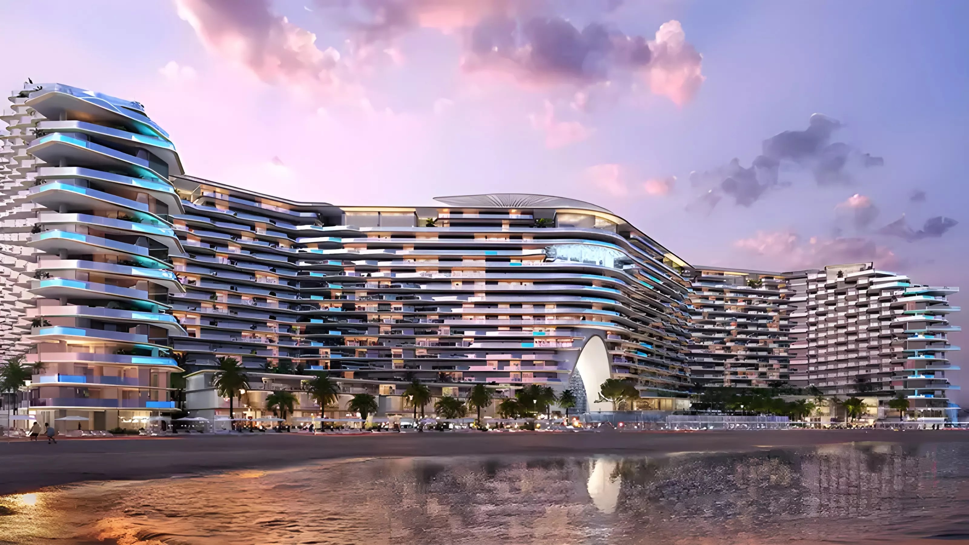 Impressie van Karl Lagerfeld Beach Residences, appartementen van Aark Developers in Al Marjan Island, Ras Al Khaimah