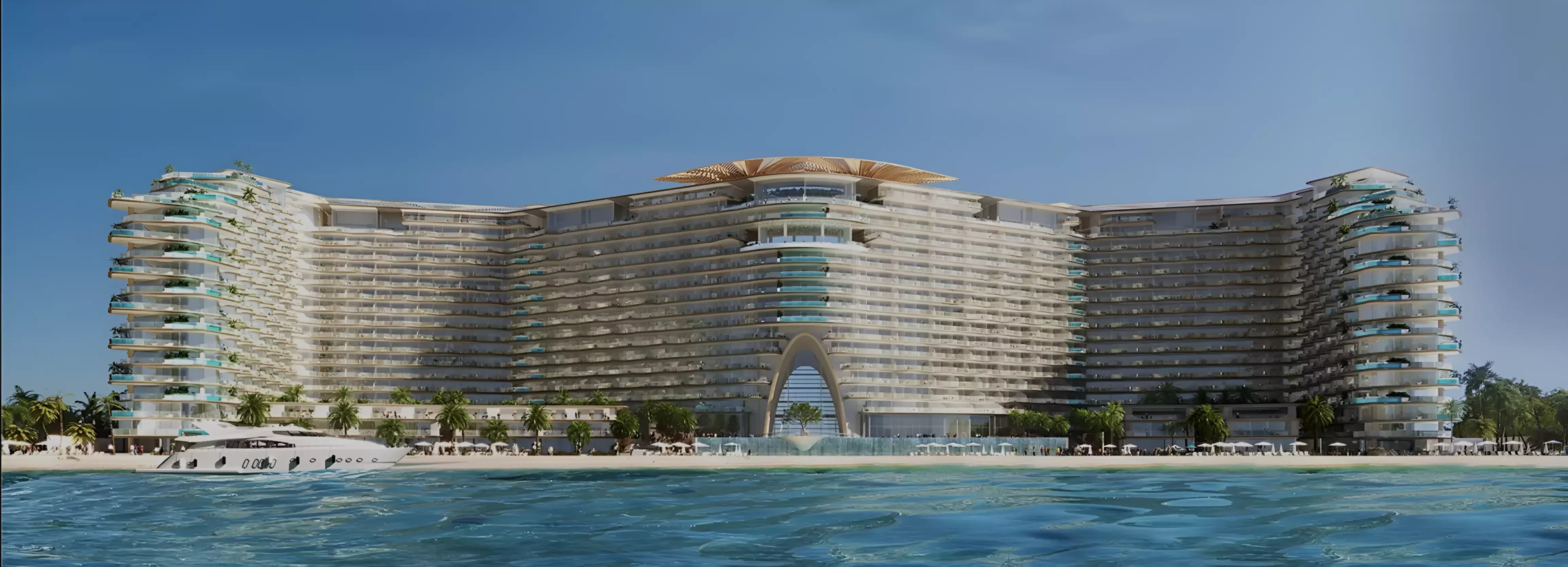 Impressie van Sora Beach Residences, woningen van Aark Developers in Al Marjan Island, Ras Al Khaimah