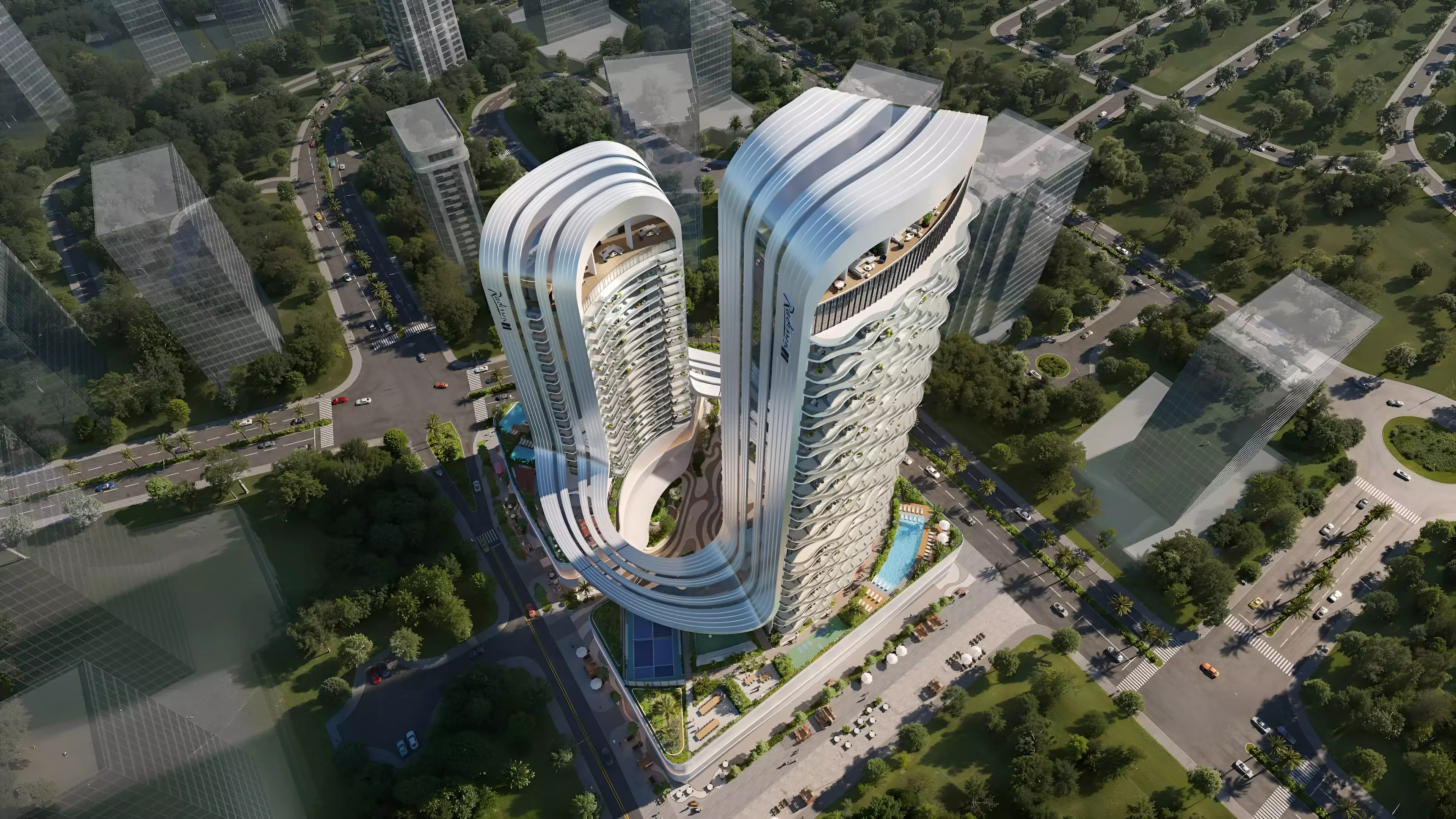 Impressie van Radisson Blu Hotel & Residences, appartementen van BNW Developments in RAK Central, Ras Al Khaimah