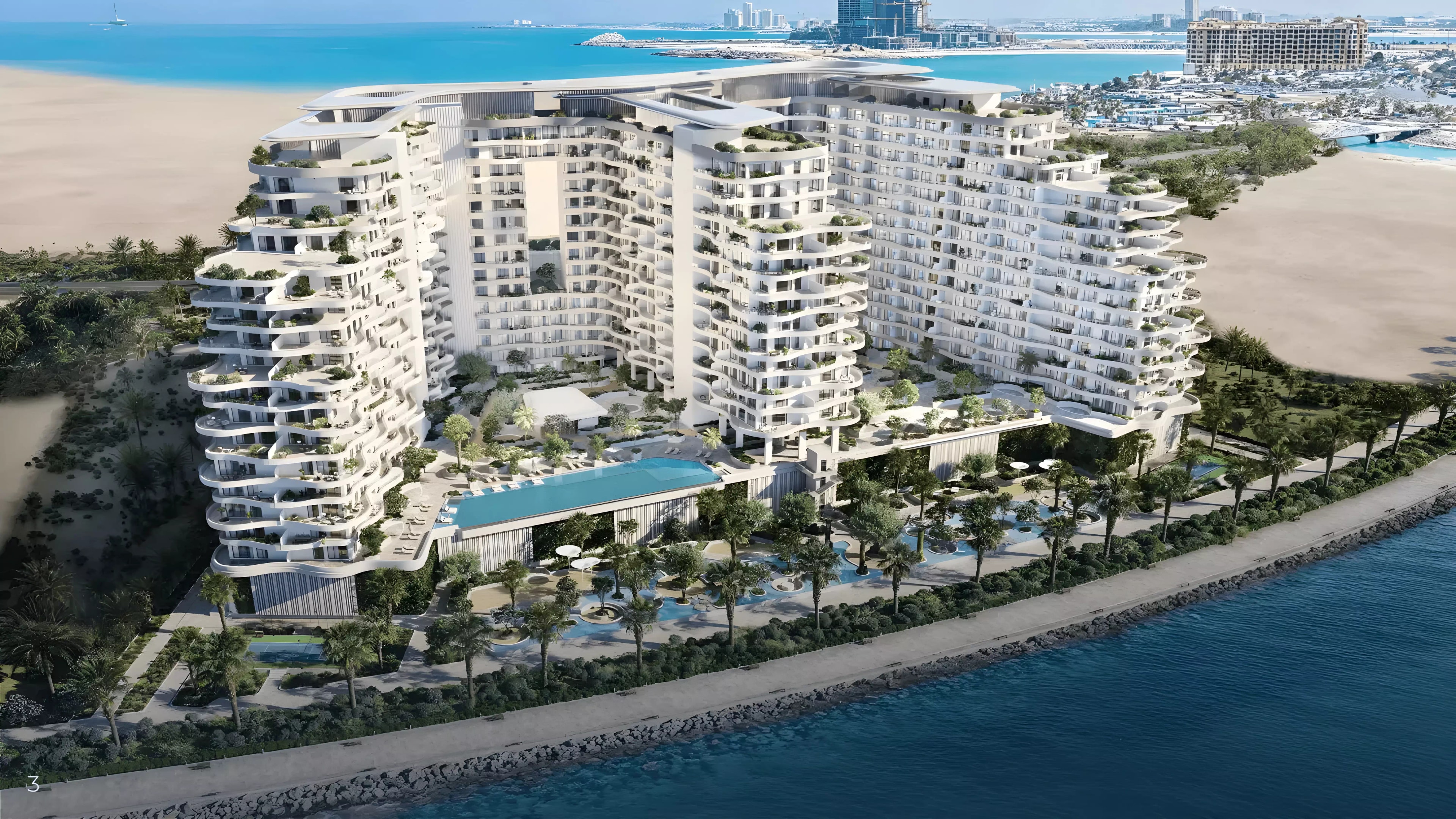 Impressie van Miraggio Phase 2 by Source Of Fate, appartementen van The Source of Fate Real Estate Development in Al Marjan Island, Ras Al Khaimah
