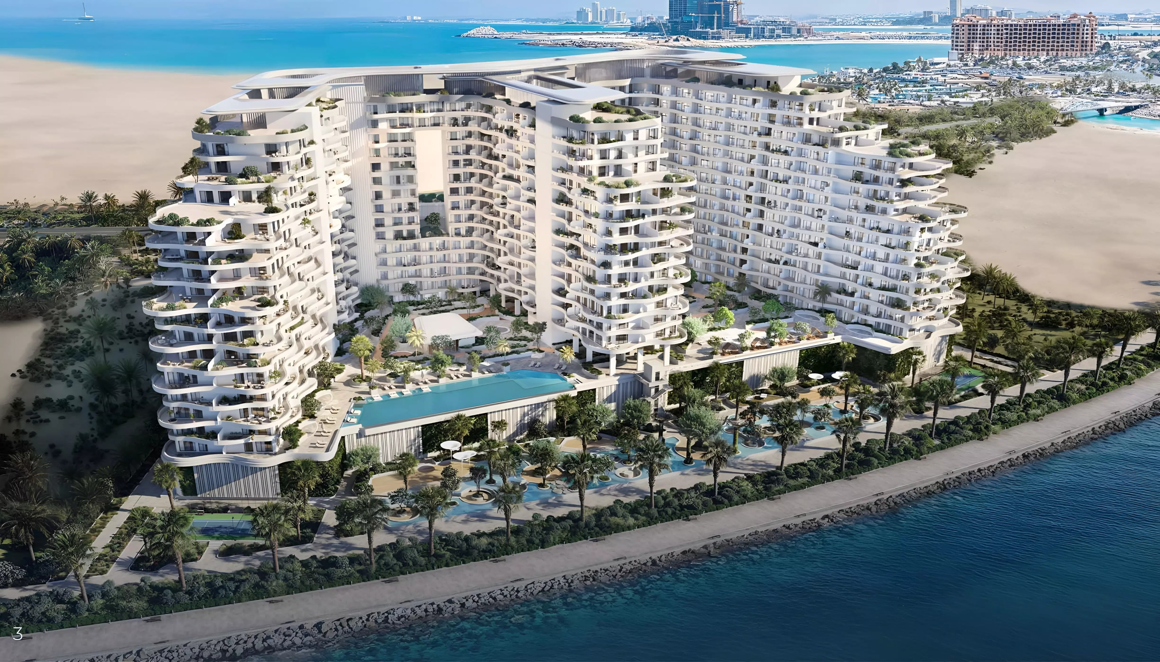Impressie van Miraggio, appartementen van The Source of Fate Real Estate Development in Al Marjan Island, Ras Al Khaimah