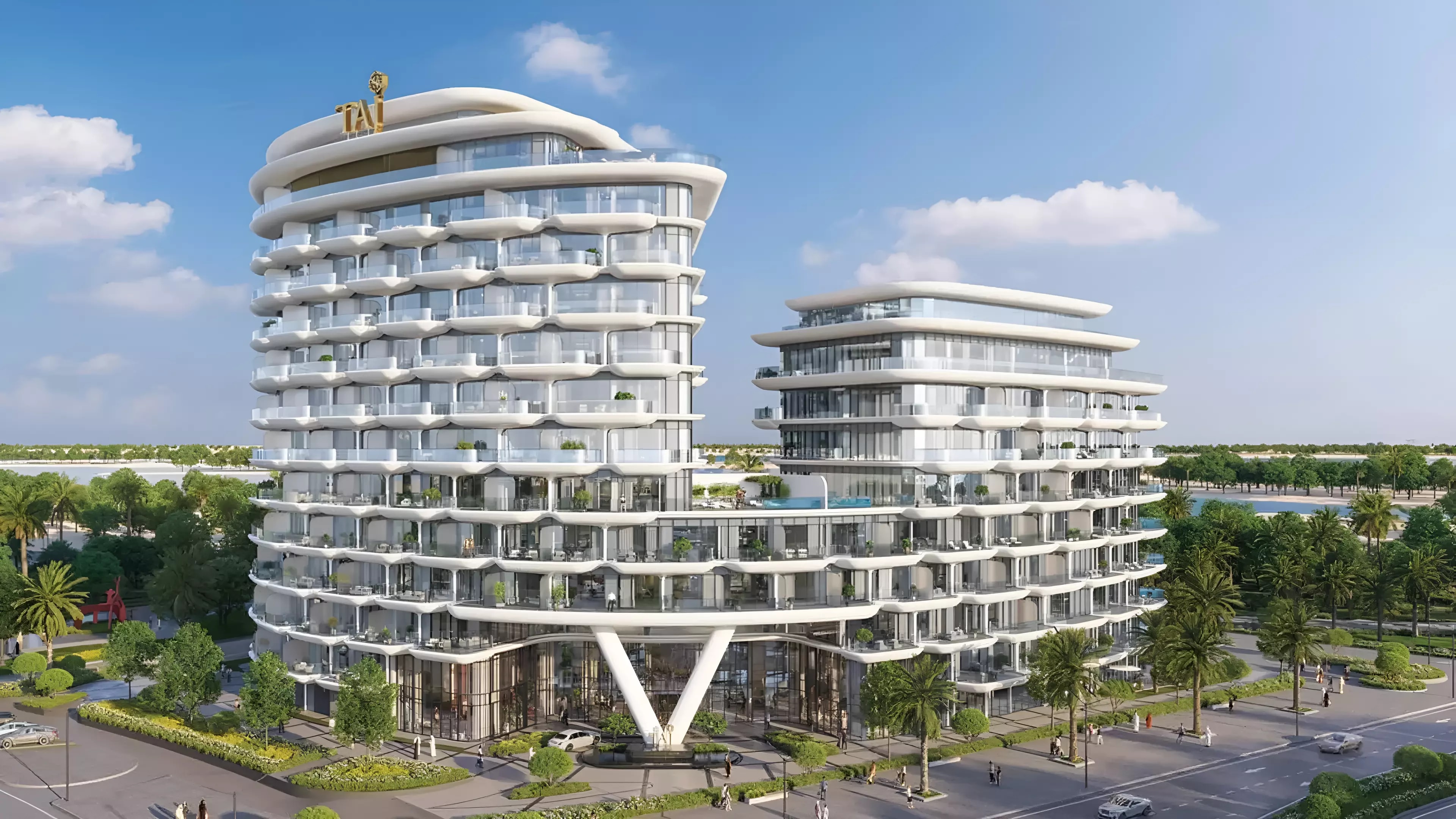 Impressie van Taj Wellington Mews, appartementen van BNW Developments in Al Marjan Island, Ras Al Khaimah