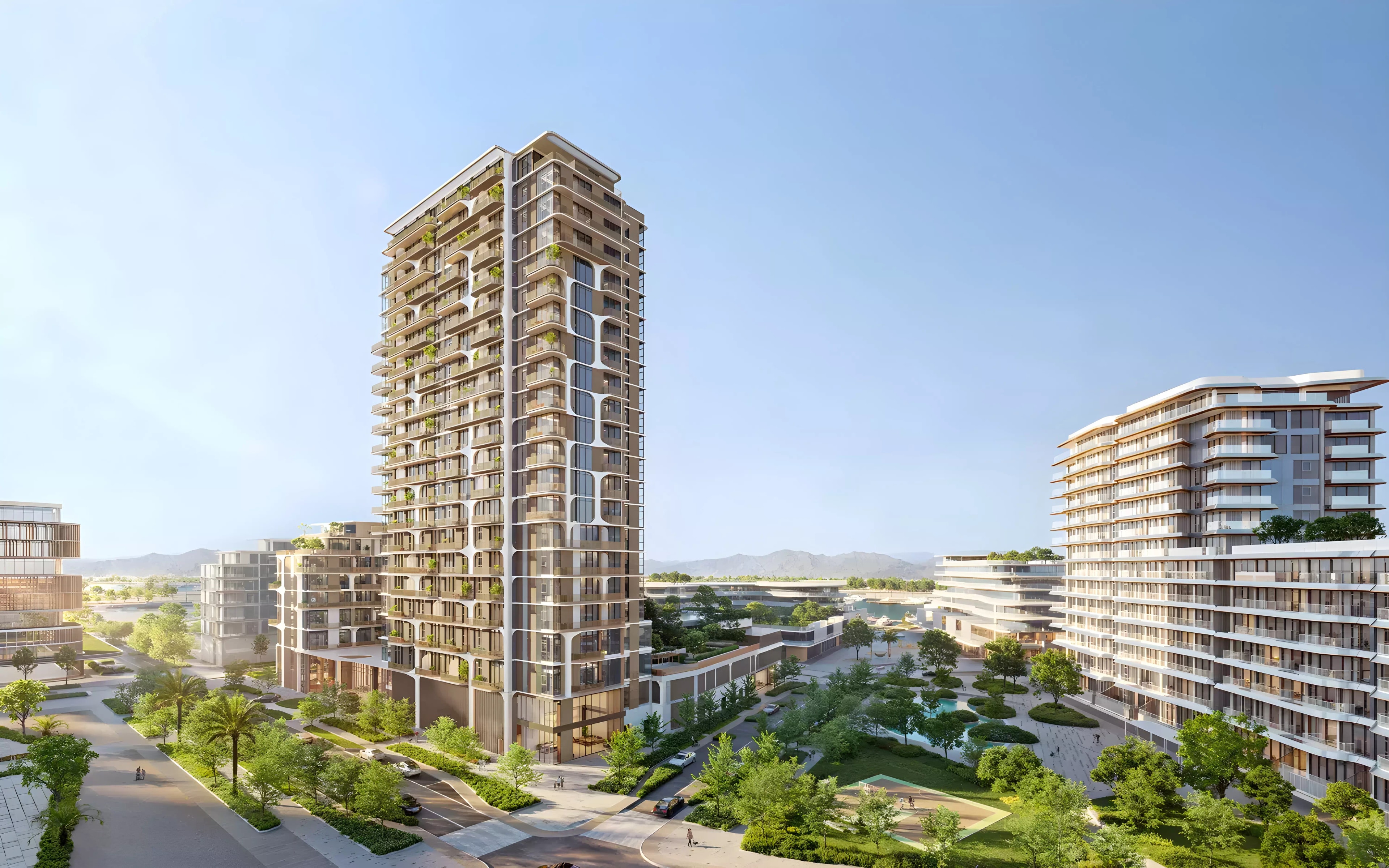 Impressie van Nura, appartementen van RAK Properties in Mina Al Arab, Ras Al Khaimah