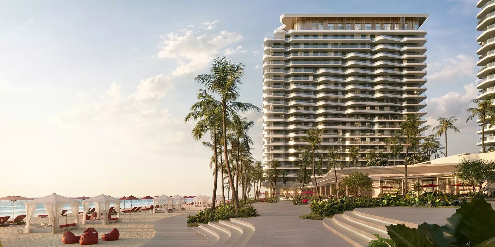 Impressie van Rosso Bay Residences, woningen van Aldar Properties in Al Marjan Island, Ras Al Khaimah