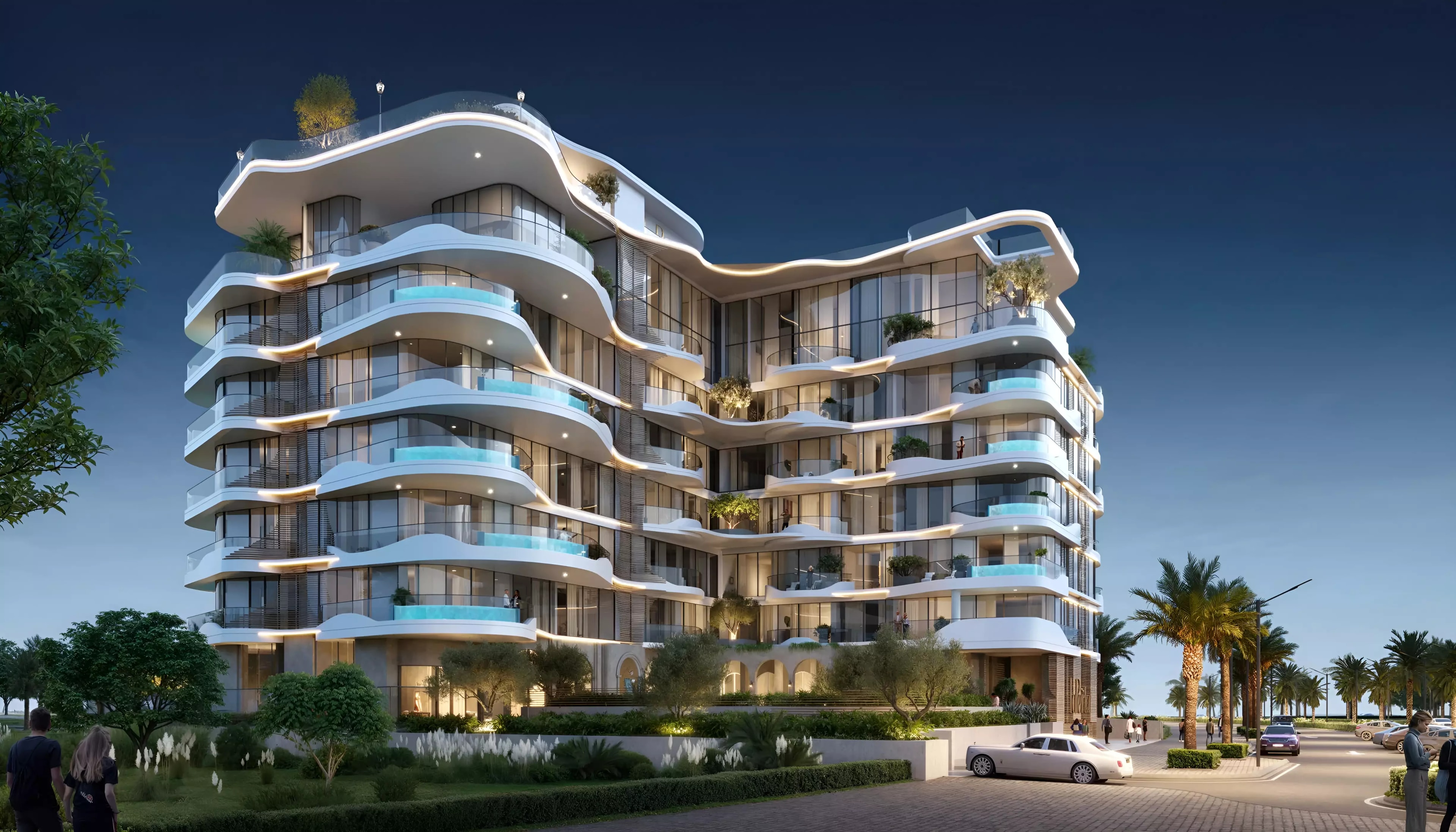 Impressie van La Perla, woningen van BNW Developments in Al Marjan Island, Ras Al Khaimah
