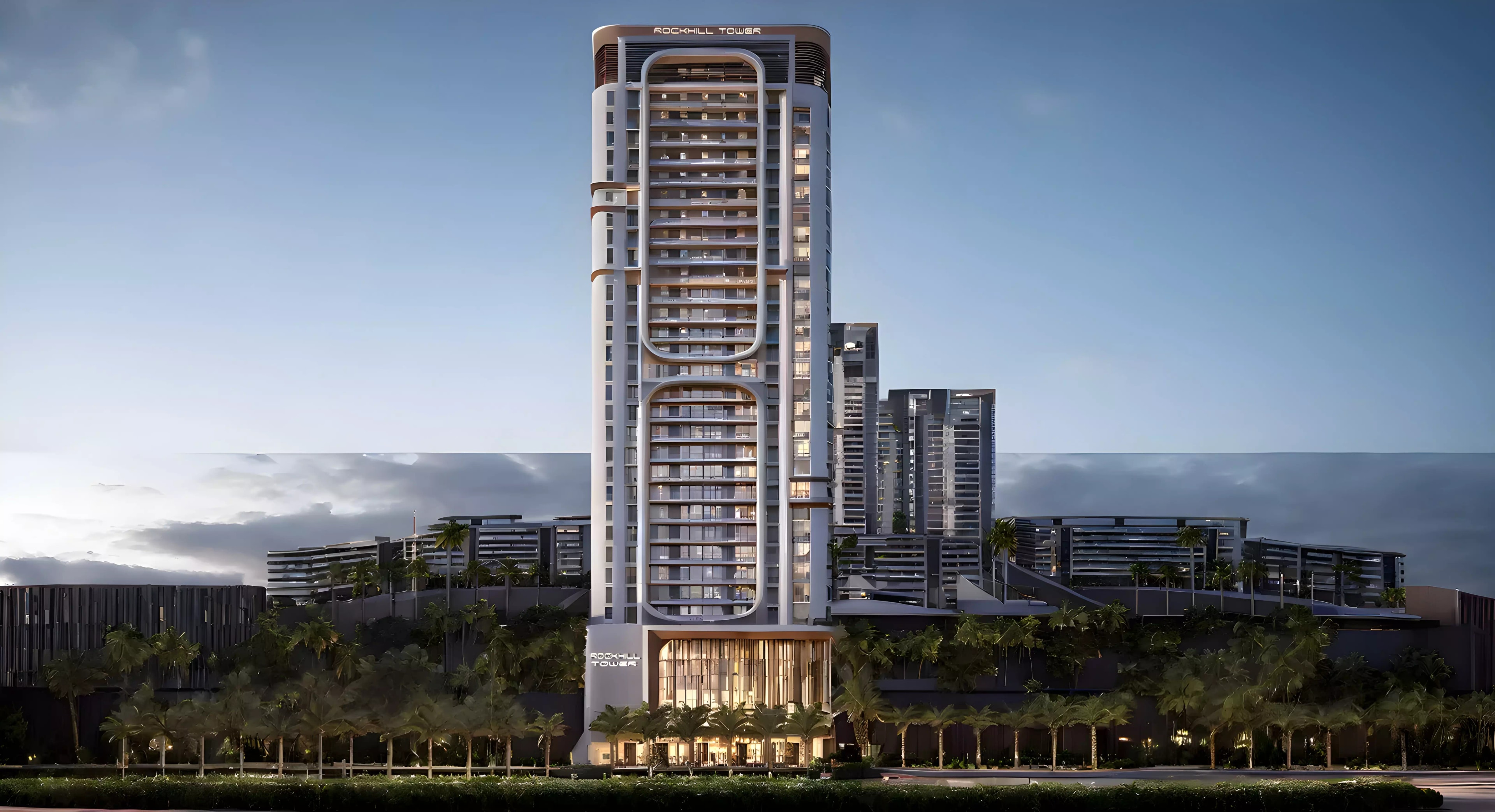 Impressie van Rockhill Tower, appartementen van Rockhill Development in Al Alia, Ajman